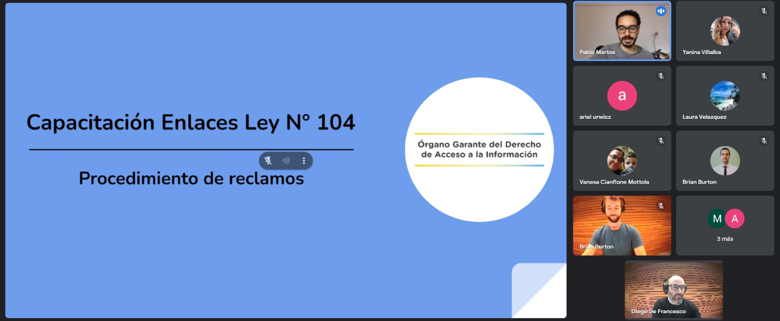 Nueva capacitación a Enlaces 104