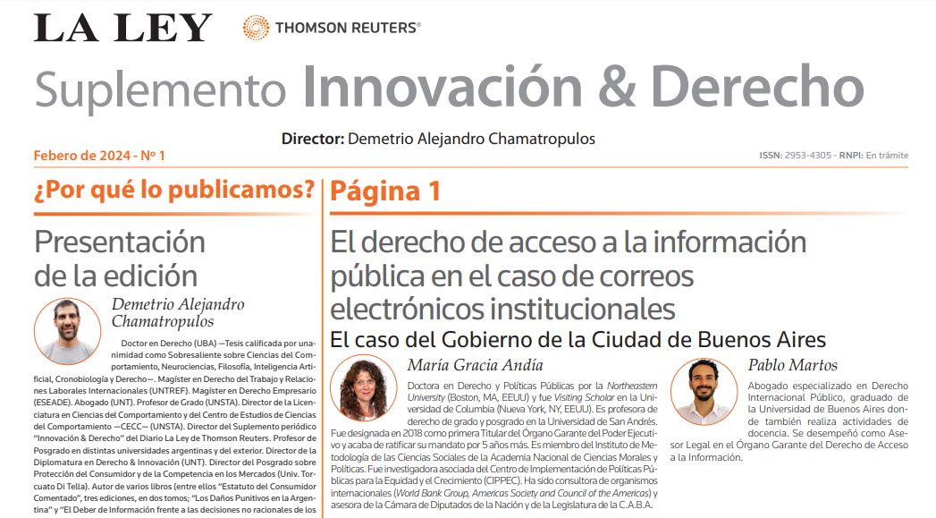 "El derecho de acceso a la información pública en el caso de correos electrónicos institucionales: El caso del Gobierno de la Ciudad de Buenos Aires"