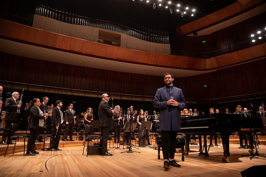 La Banda Sinfónica Nacional de Ciegos "Pascual Grisolía" se presenta en el Anfiteatro del Parque Centenario