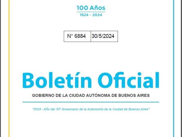 Boletín Oficial N° 6884, del 30/5/24