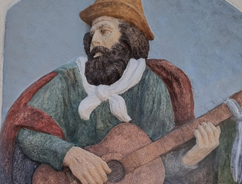 Puesta en valor de las obras "Santos Vega" y "Las tejedoras" de Luis Perlotti en Caminito