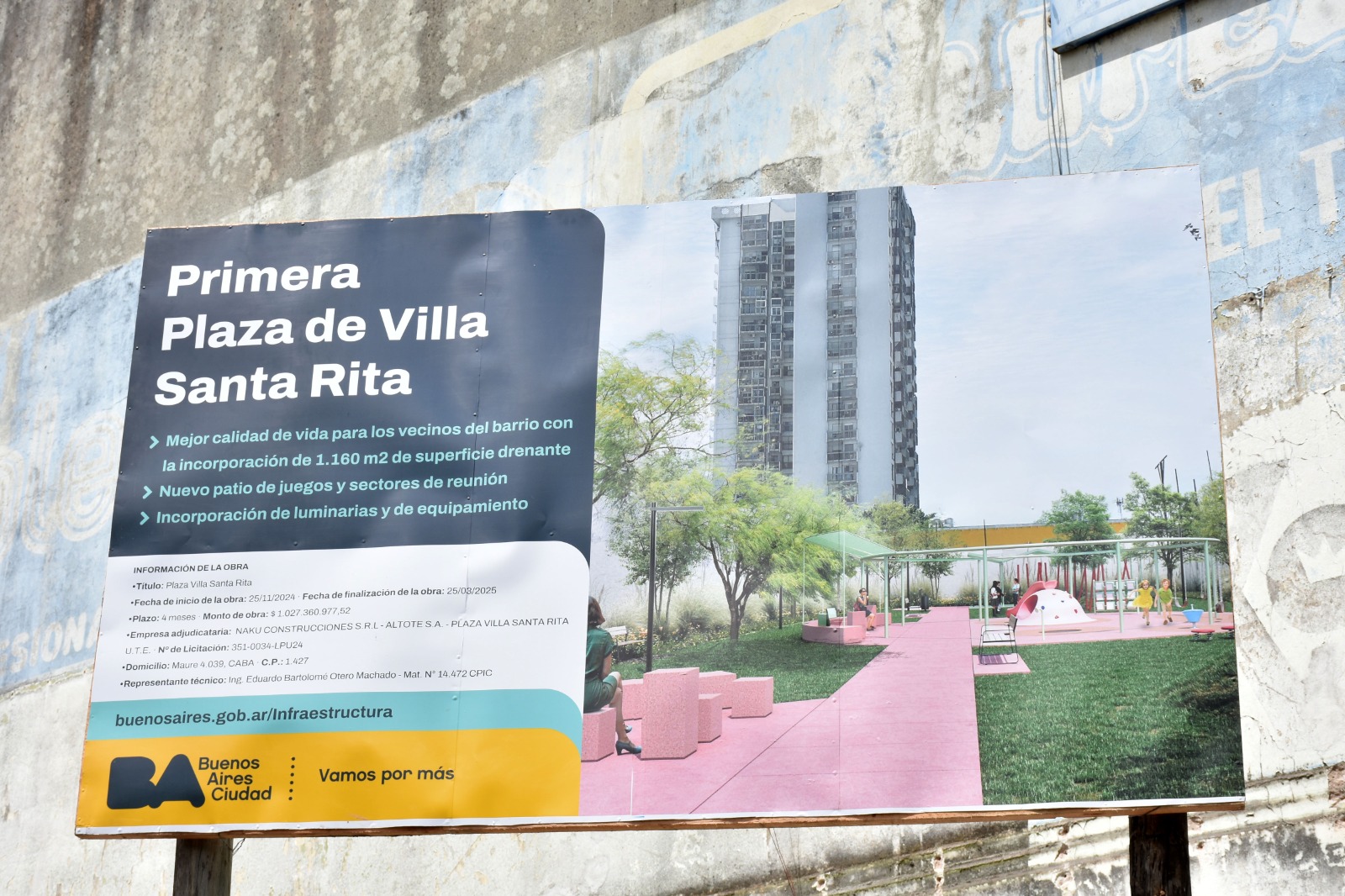La Ciudad inició la construcción de un nuevo espacio verde y Santa Rita está más cerca de tener su primera plaza