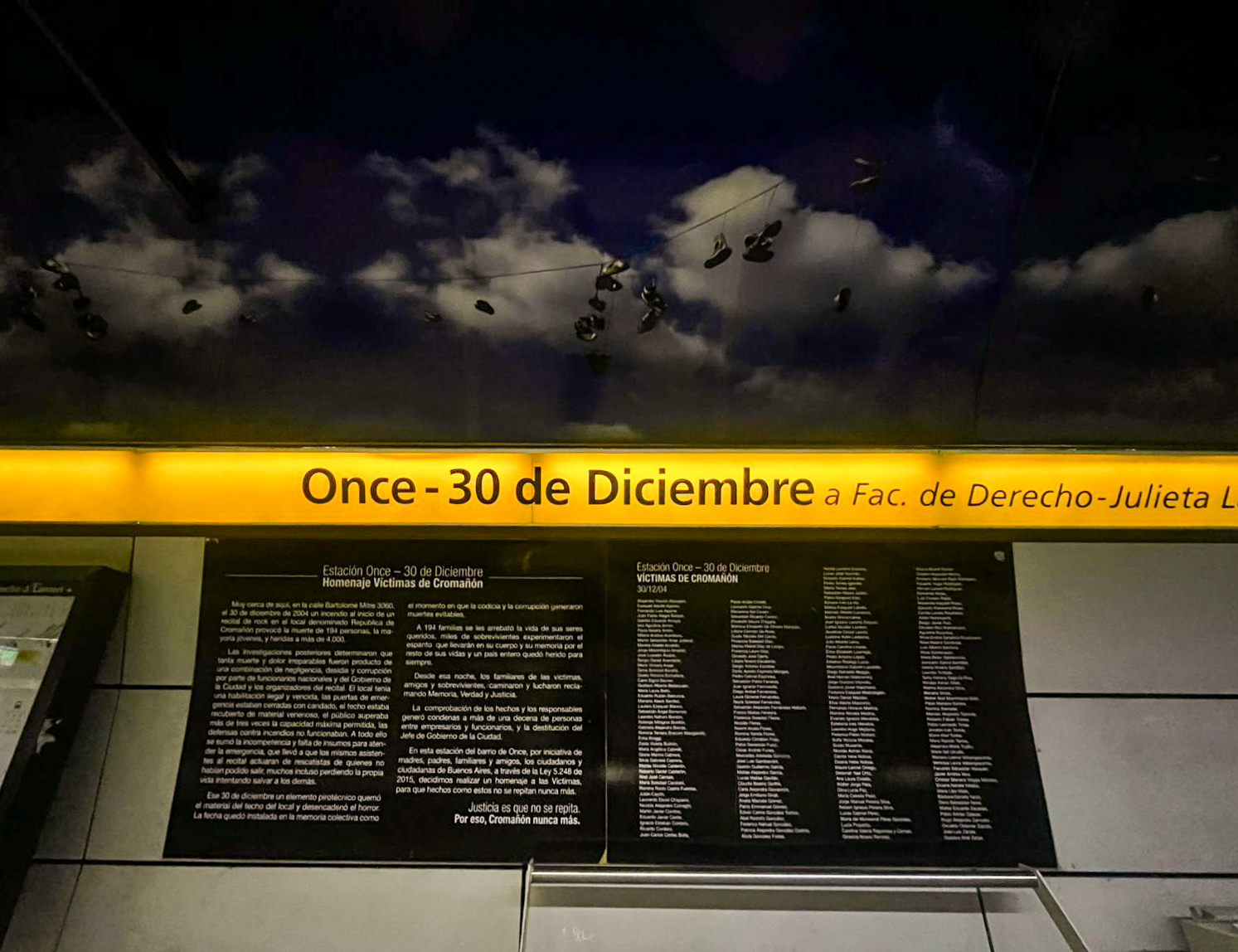 A 20 años de Cromañón, renovamos las intervenciones artísticas de la estación Once- 30 de diciembre