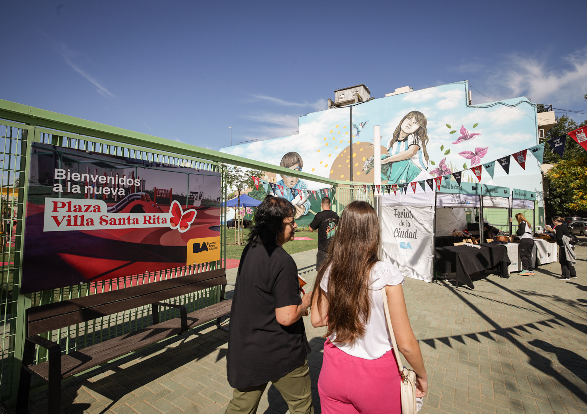 Un nuevo espacio verde en la Ciudad: Villa Santa Rita ya tiene su primera plaza