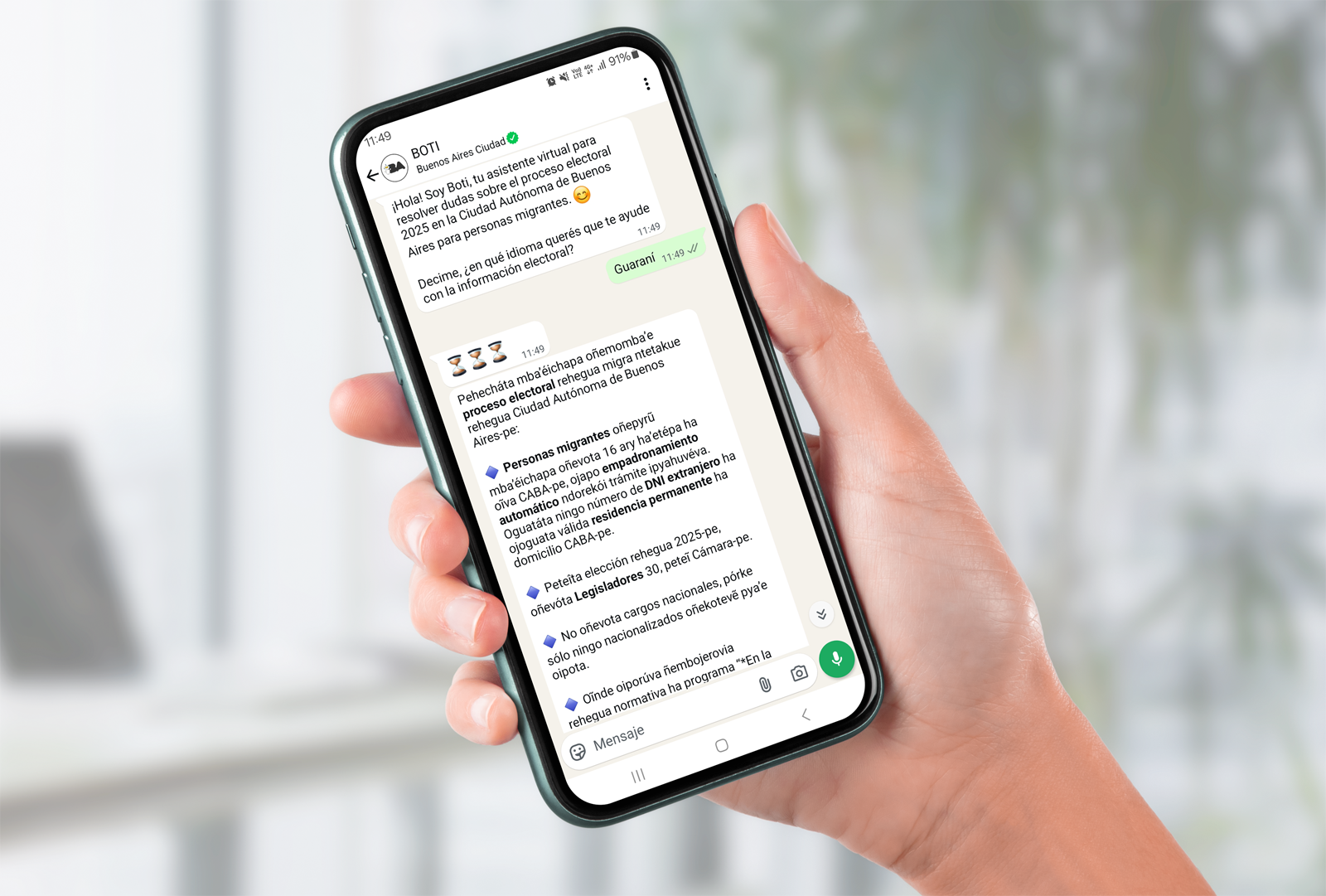 Boti sigue evolucionando con IA: brindó asesoramiento sobre las elecciones legislativas para la comunidad migrante en múltiples idiomas 