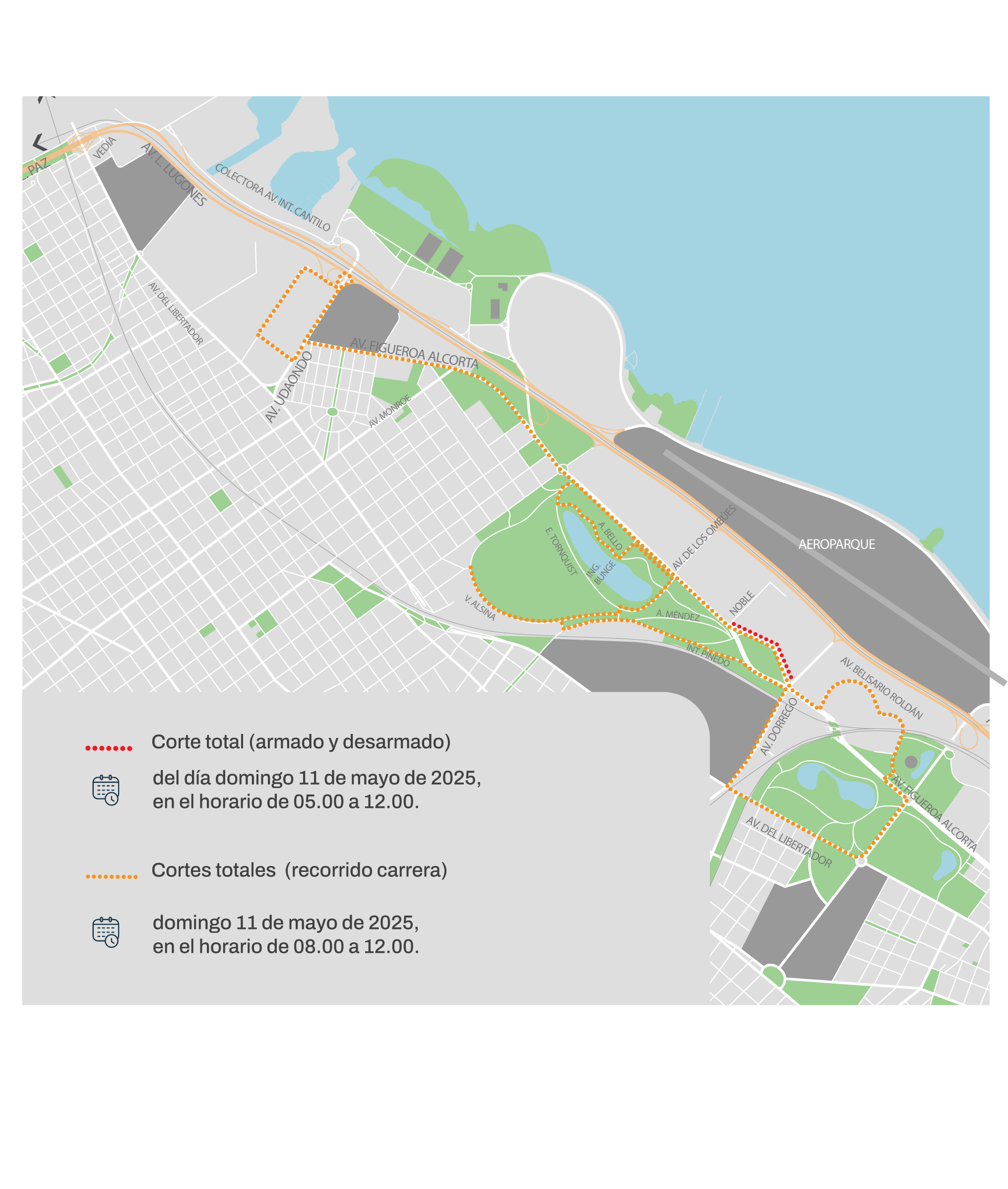 Carrera Unión Europea 15K: cortes de tránsito el domingo 11 de mayo