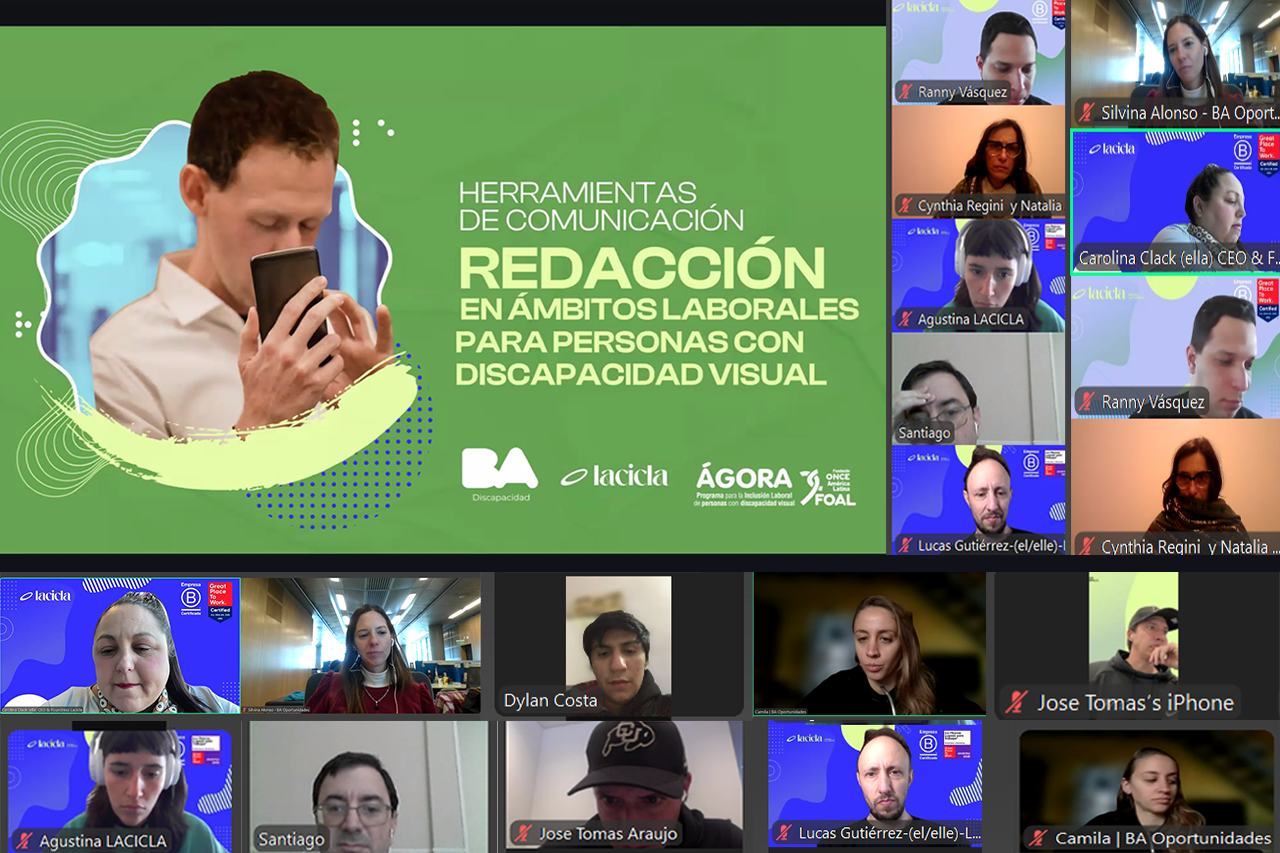 Taller de redacción para el mundo del trabajo con foco en discapacidad visual