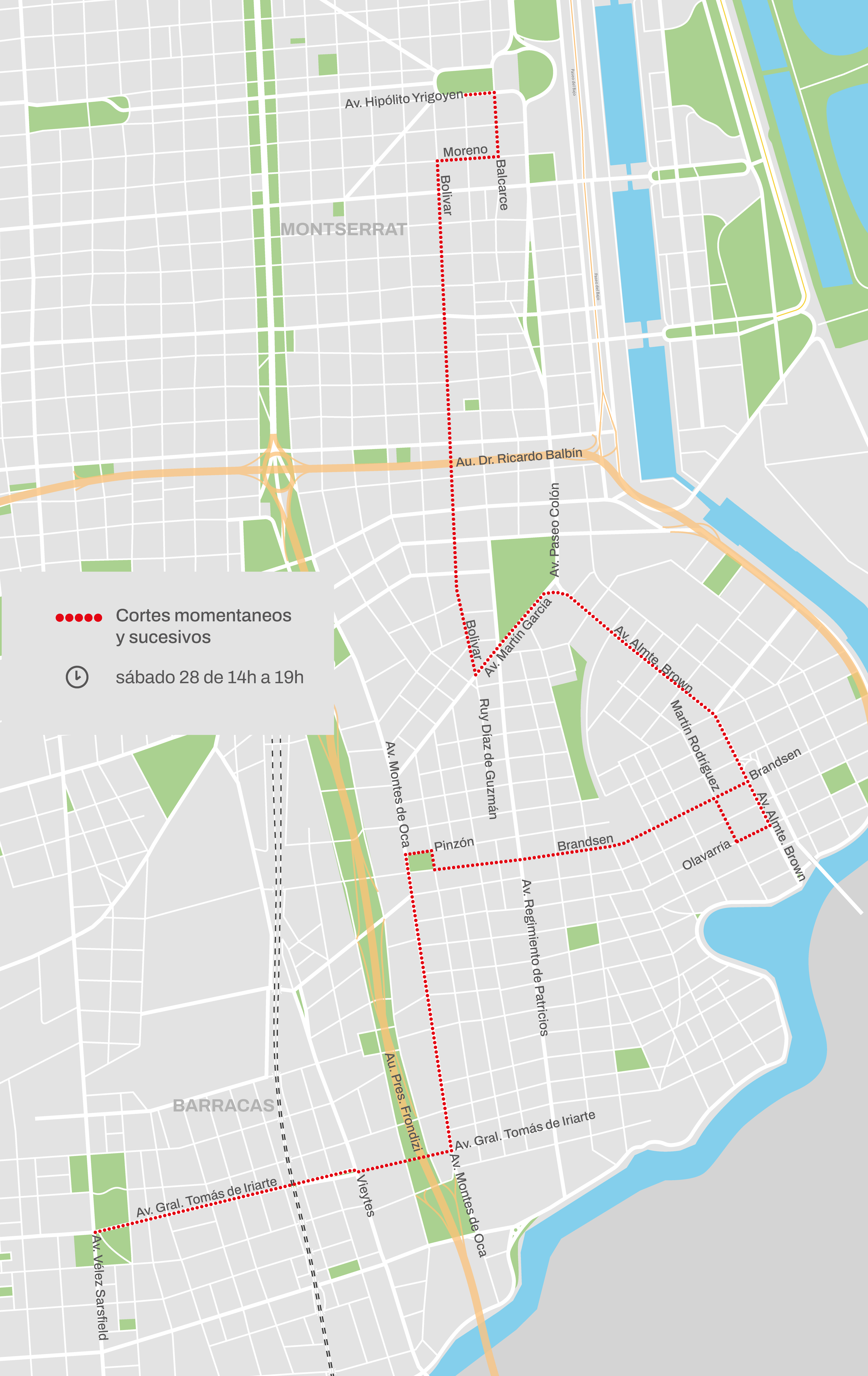 Peregrinación anual a pie en familia: conocé las afectaciones del sábado 28 de junio