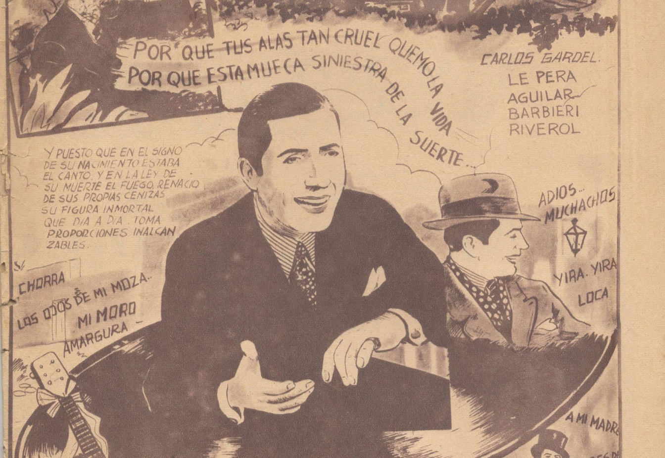 Llega la exposición "Carlos Gardel dibujado" 