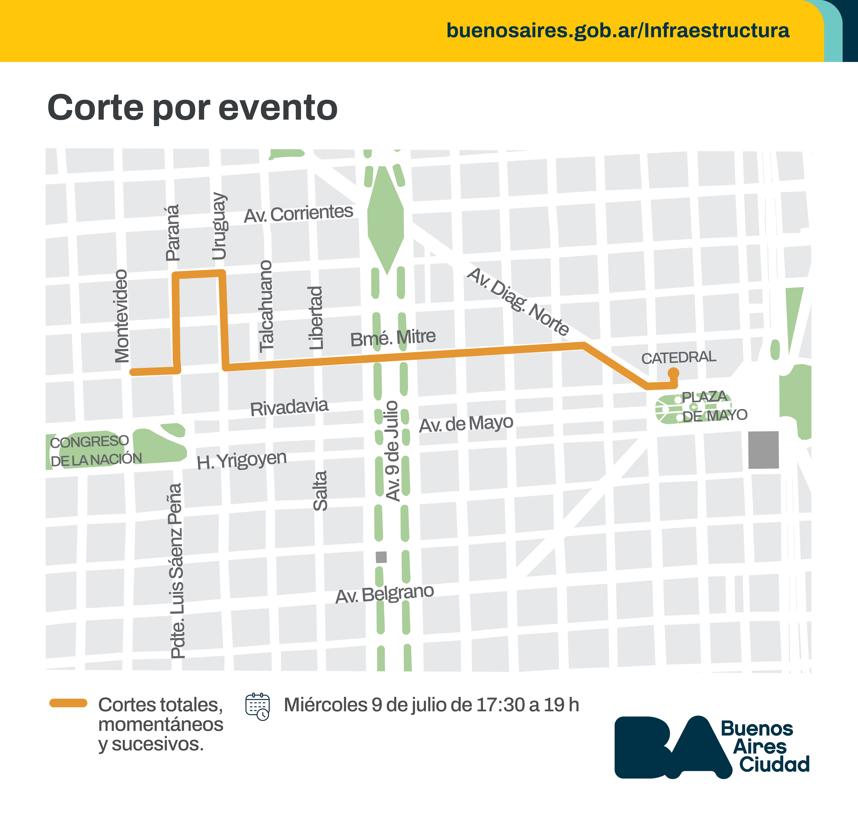 Peregrinación Jubilar de la Vida Consagrada: conocé las afectaciones al tránsito este miércoles 9 de Julio