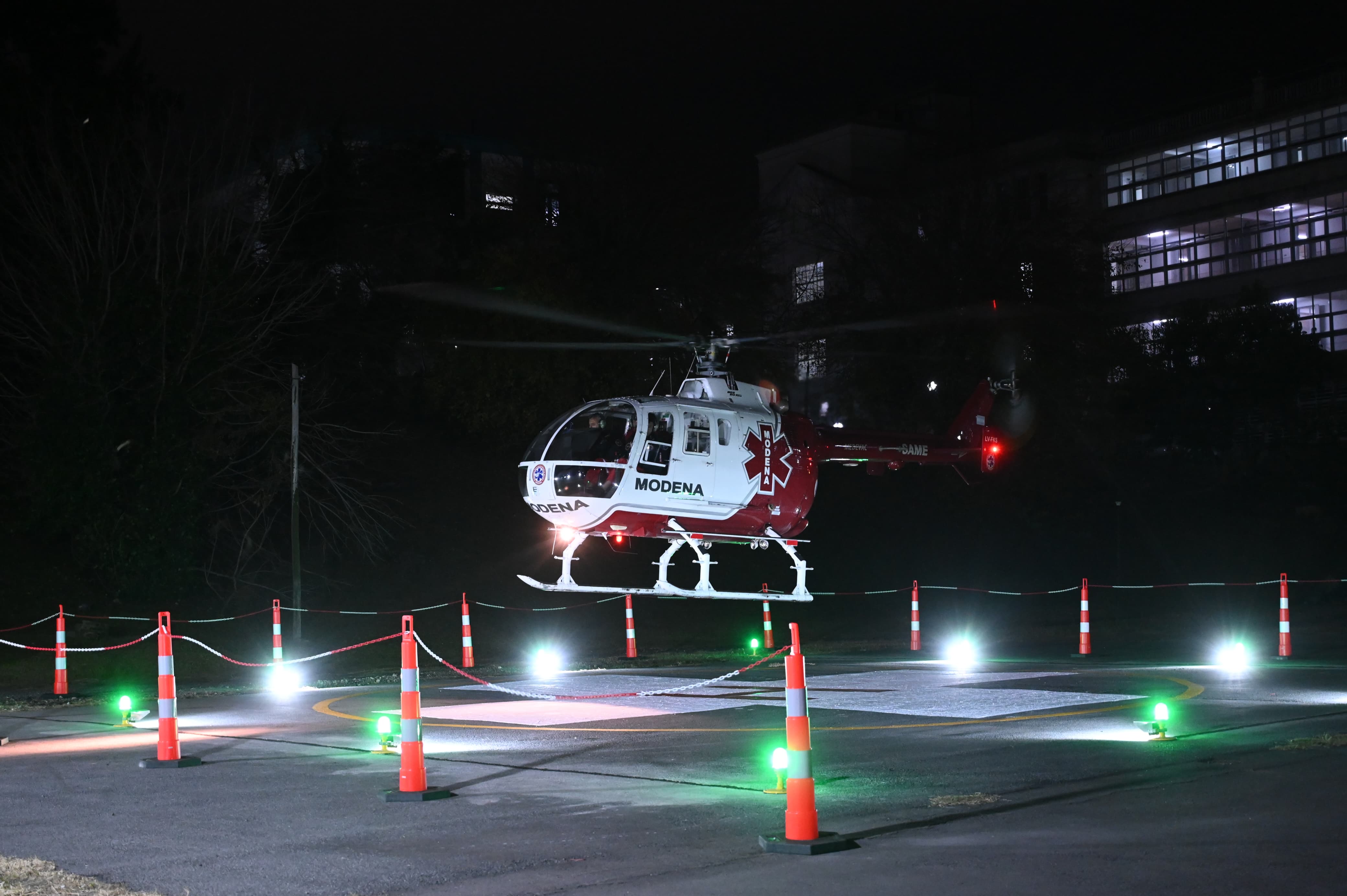 Se habilitó un nuevo helipuerto nocturno para emergencias aéreas del SAME
