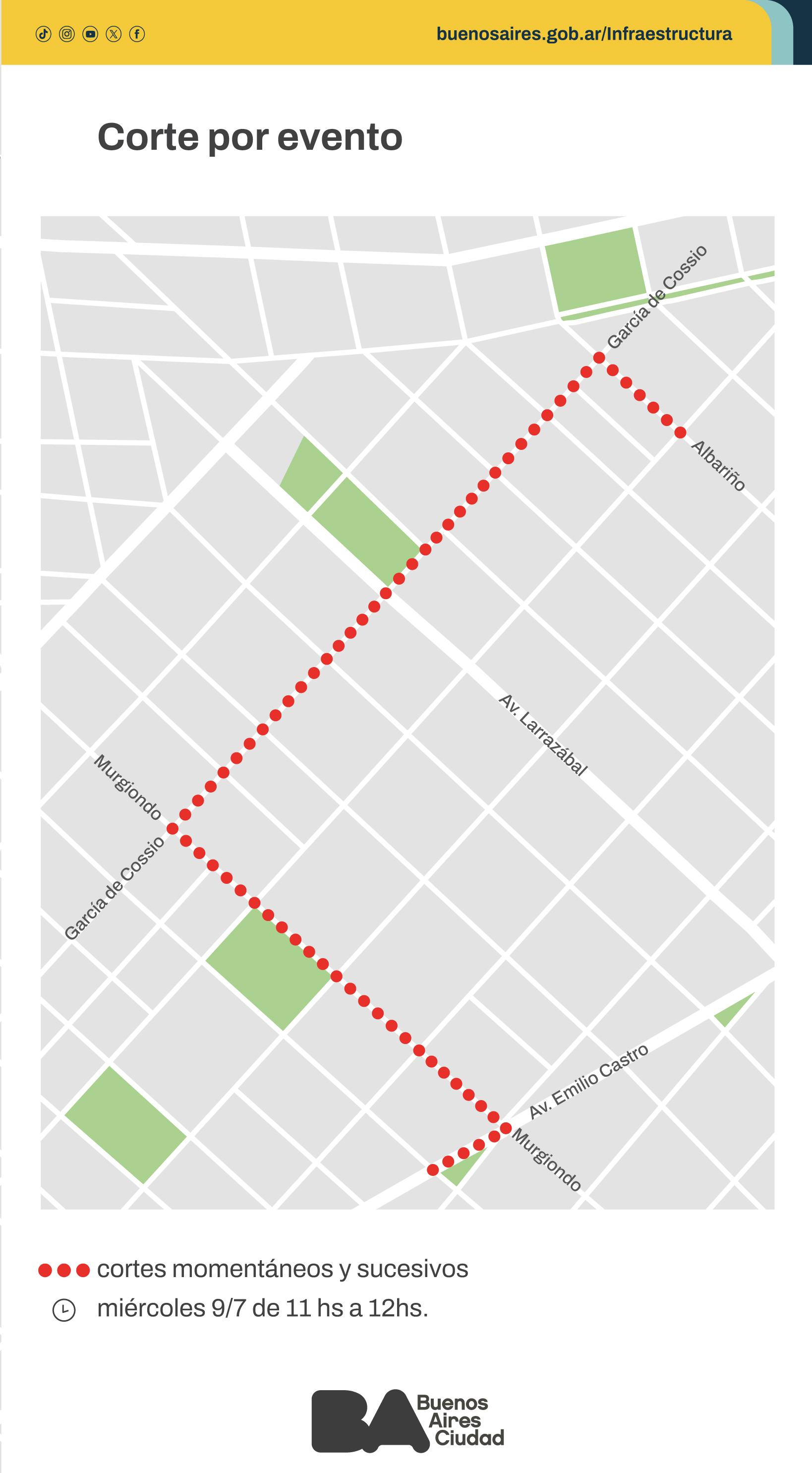 Peregrinación Jubilar del Decanato Liniers: conocé las afectaciones del miércoles 9 de Julio