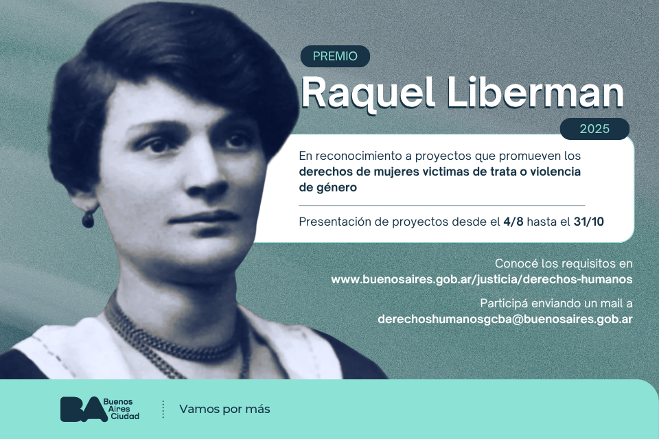 Abrió la convocatoria al Premio Raquel Liberman 2025