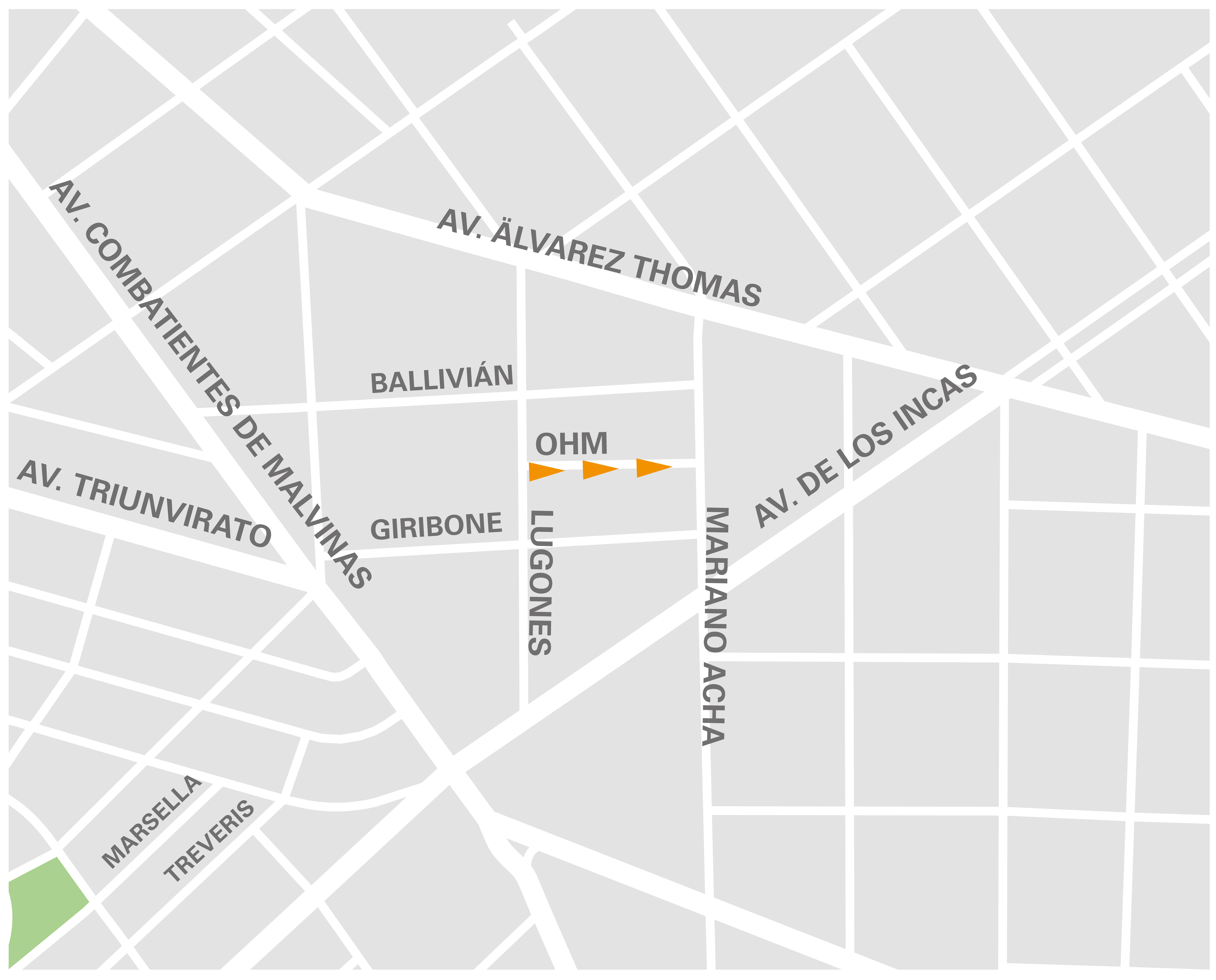 Cambio de sentido de la calle Ohm para ordenar el tránsito