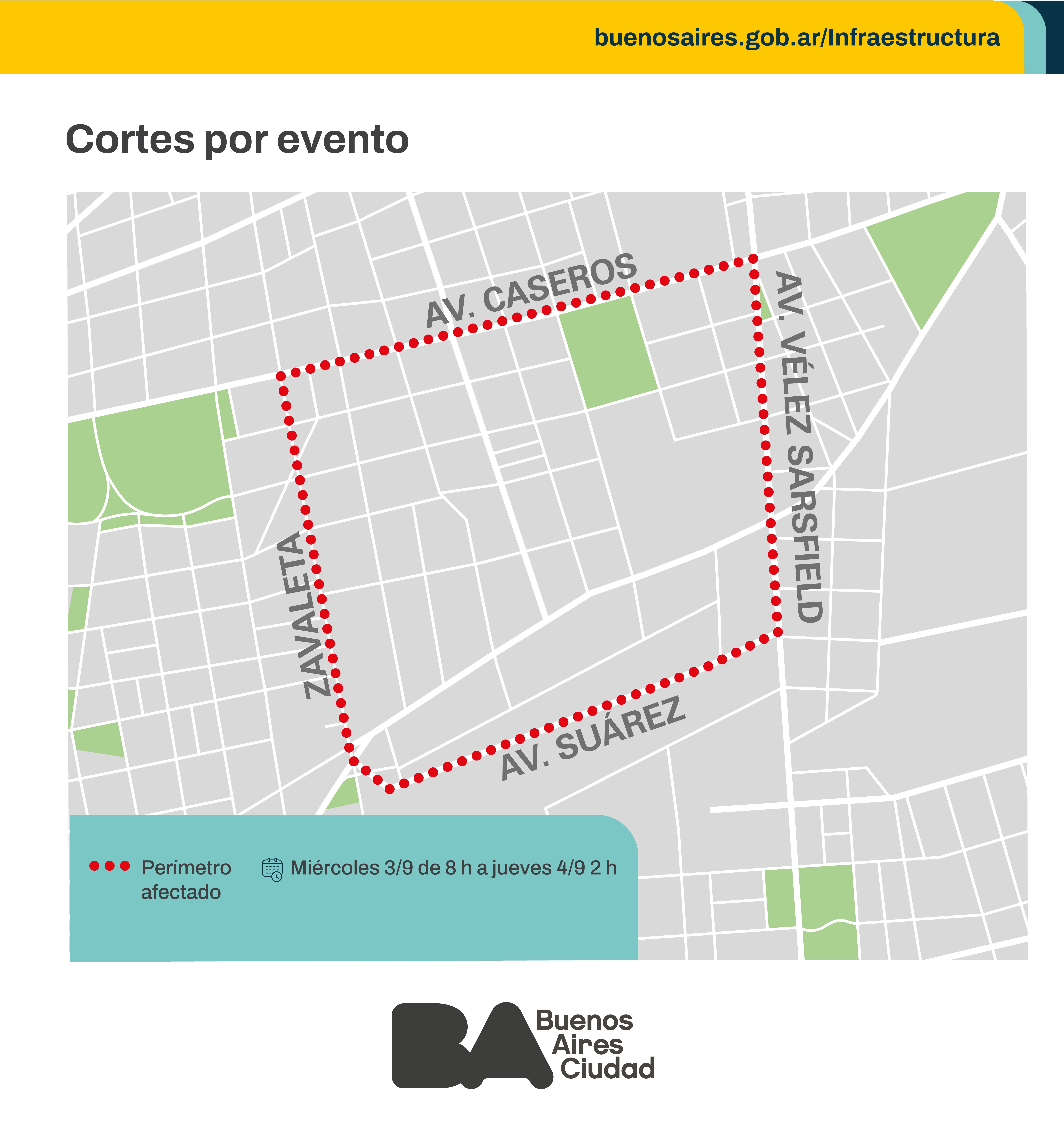 Evento en Huracán: Conocé las afectaciones de este miércoles 3 y jueves 4