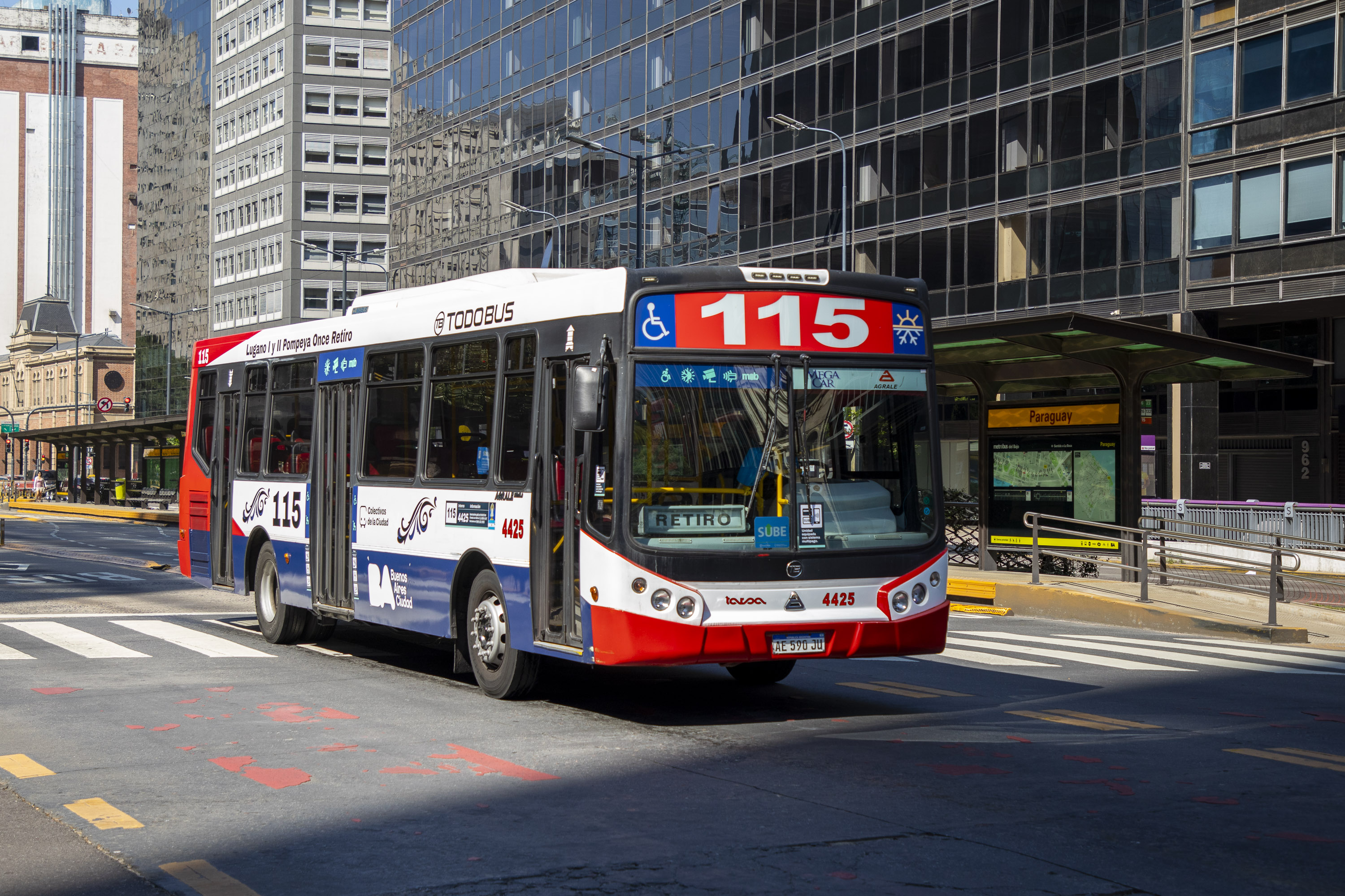 Nuevos ramales de la línea 115 de colectivos
