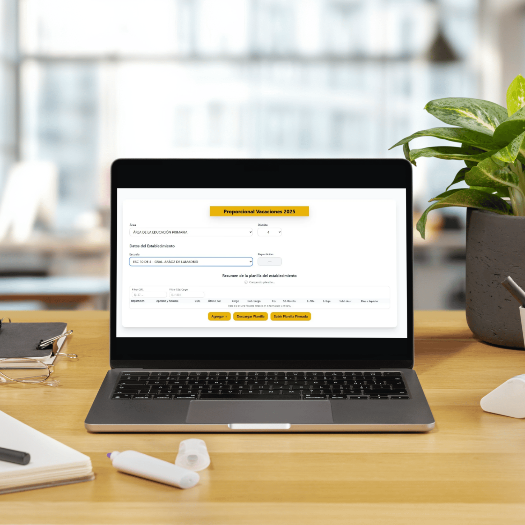 Nuevo Sistema para la carga del Proporcional de Vacaciones de los docentes