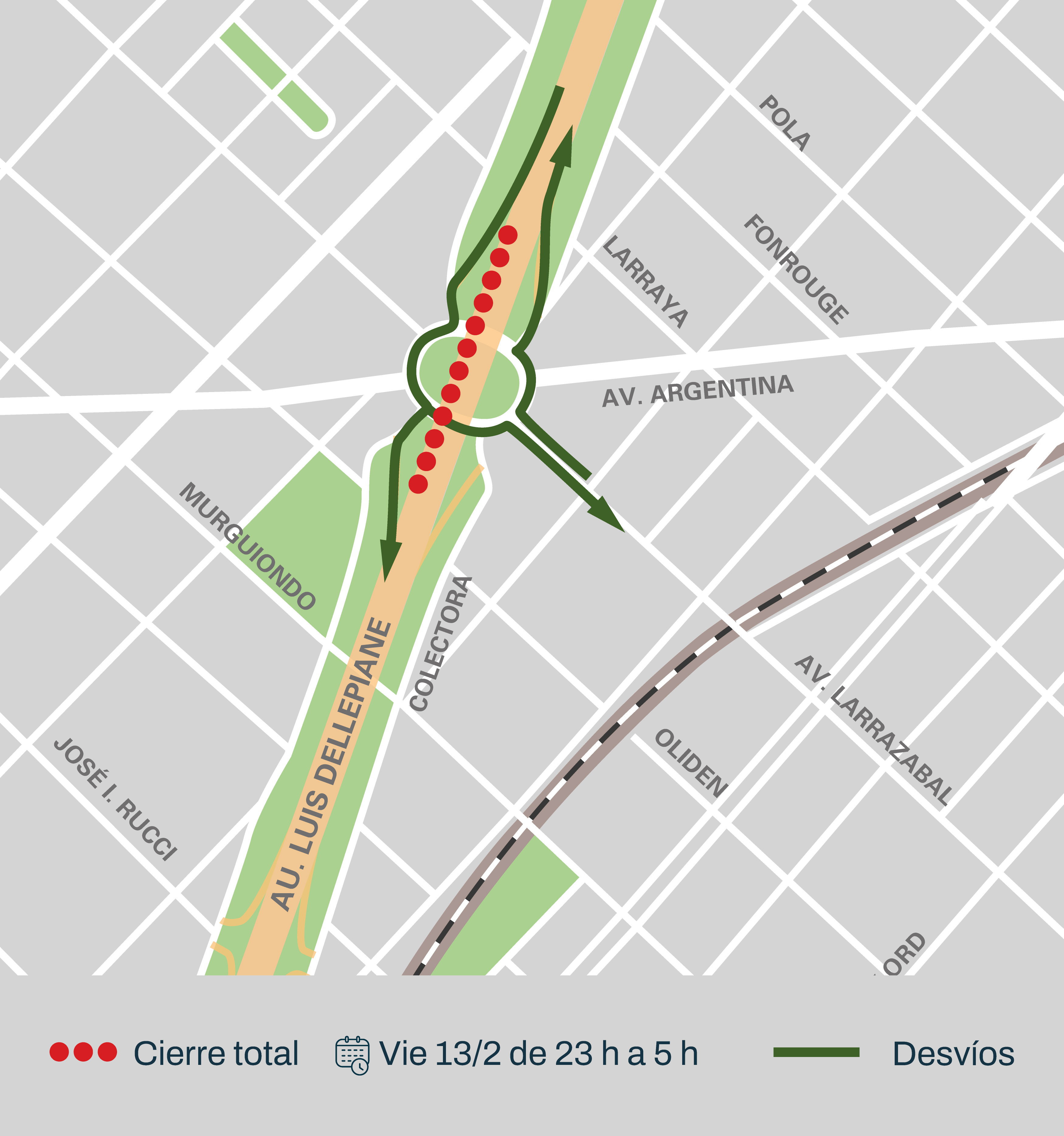 Corte total en Autopista Dellepiane