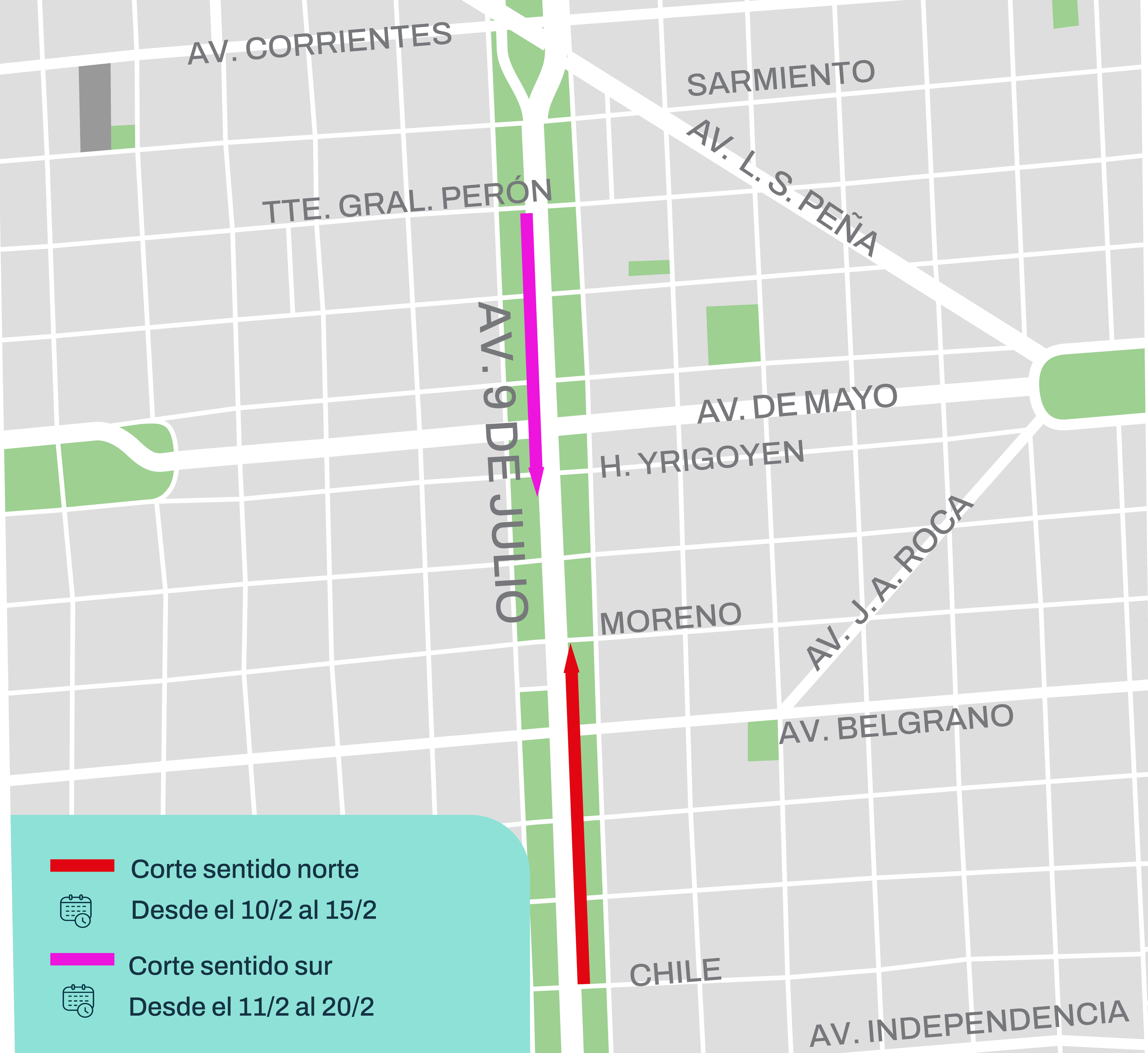 Afectaciones en Metrobus 9 de julio: Conocé los cortes