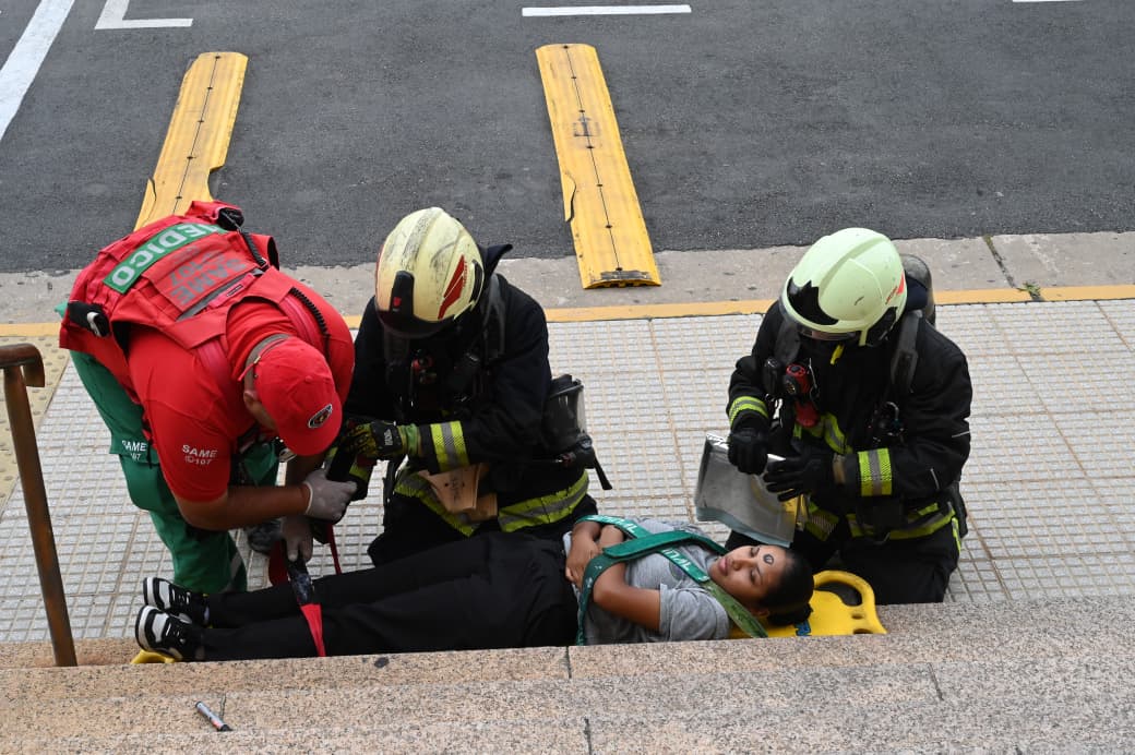 La Corte Suprema de Justicia impulsó un simulacro de emergencia en Comodoro Py y se aplicó el Plan Director de la Ciudad ante escenario con víctimas múltiples