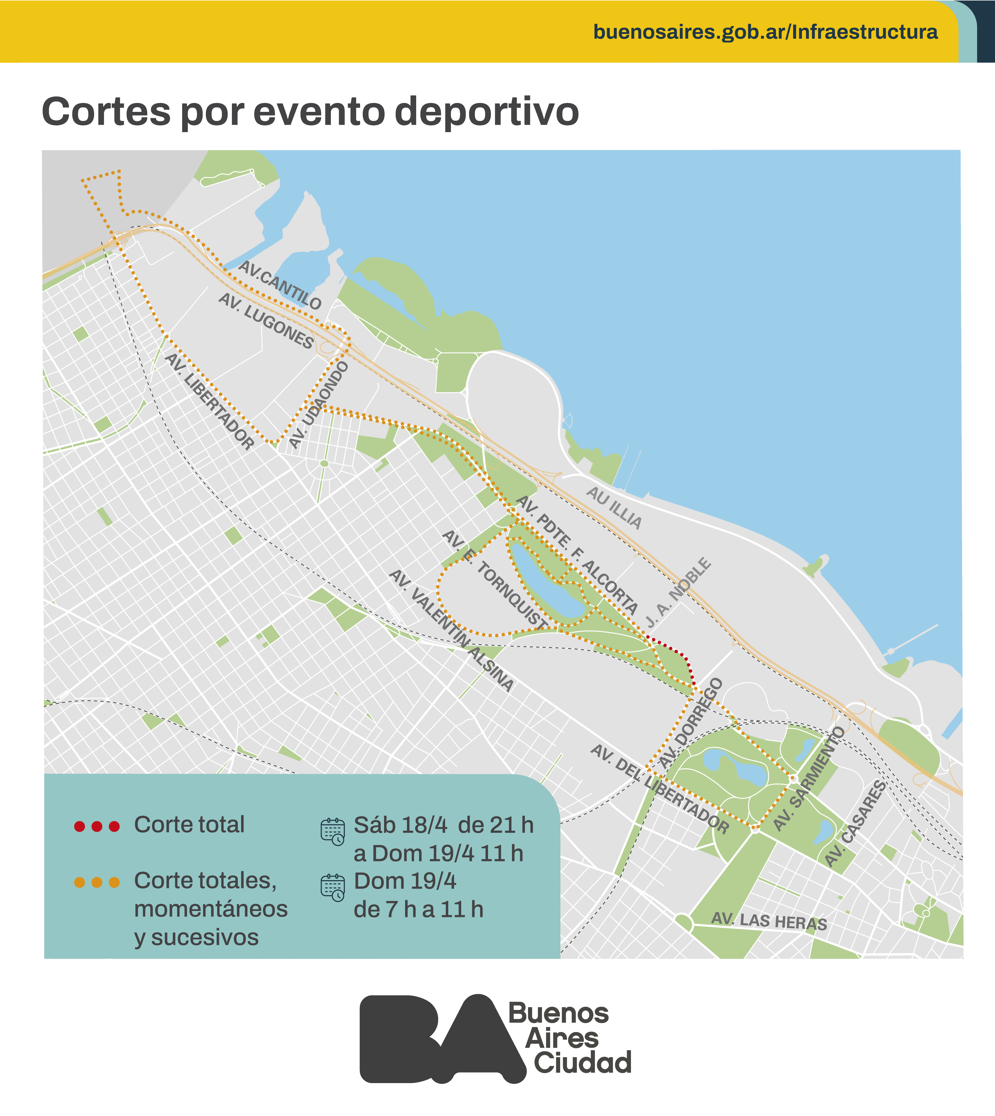 Afectaciones por evento deportivo de este fin de semana