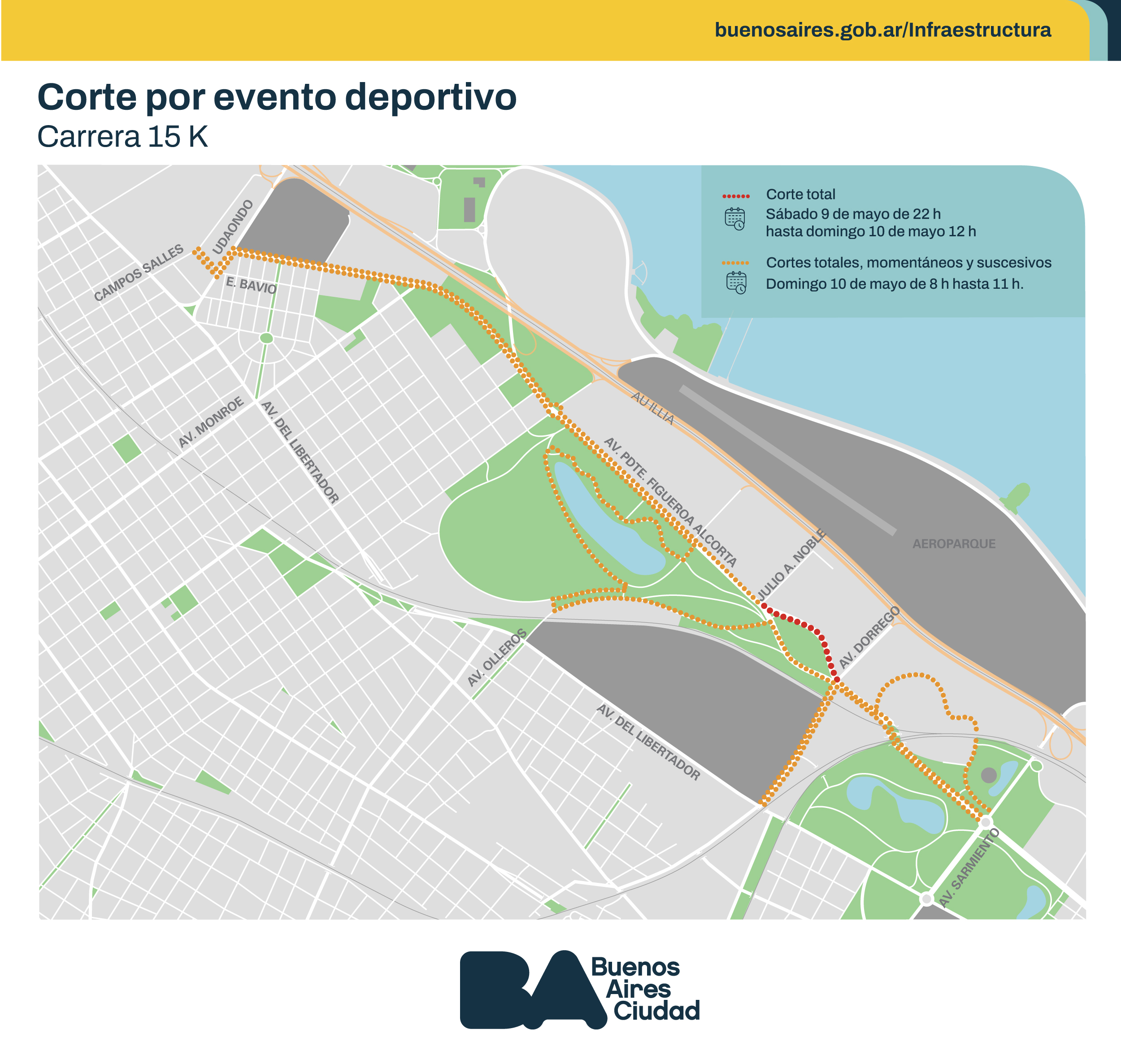 Afectaciones por evento deportivo de este fin de semana