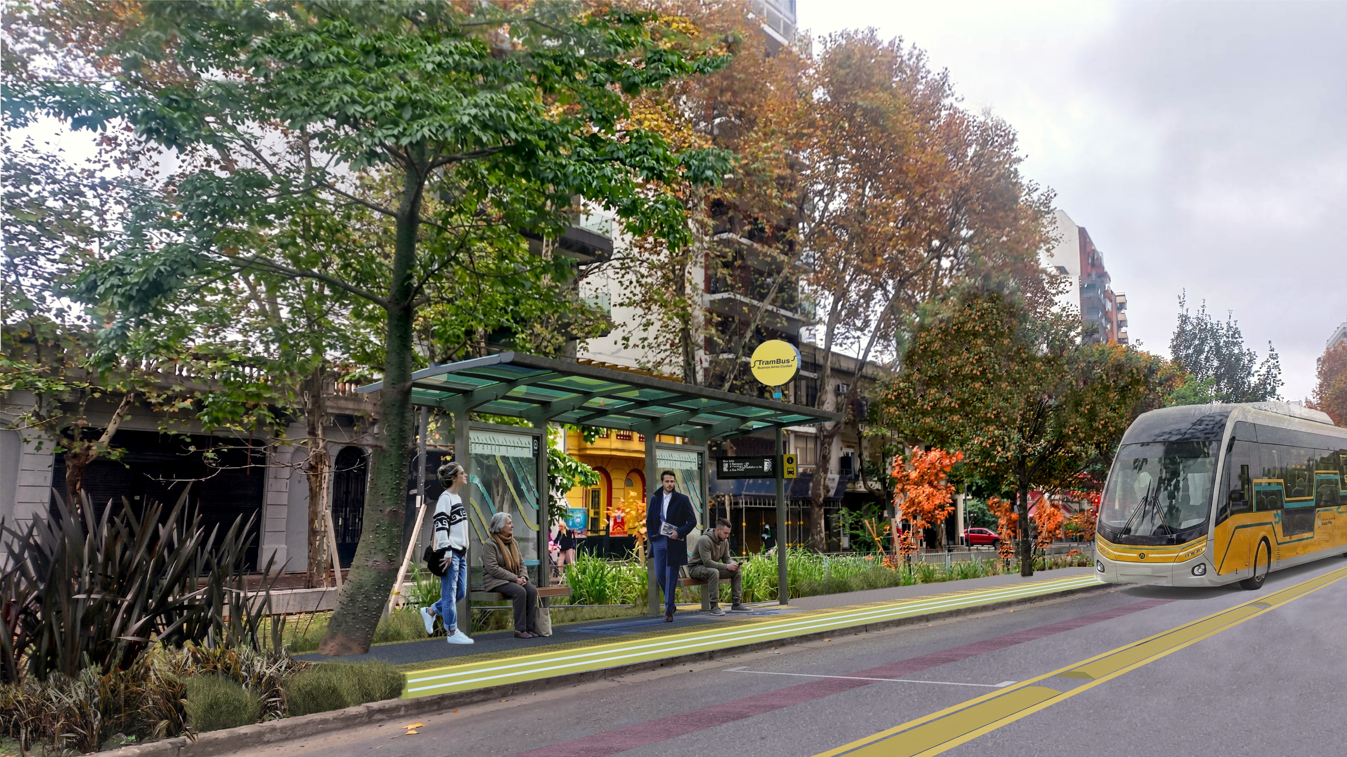 Nuevas obras por TramBus sobre Av. Honorio Pueyrredón