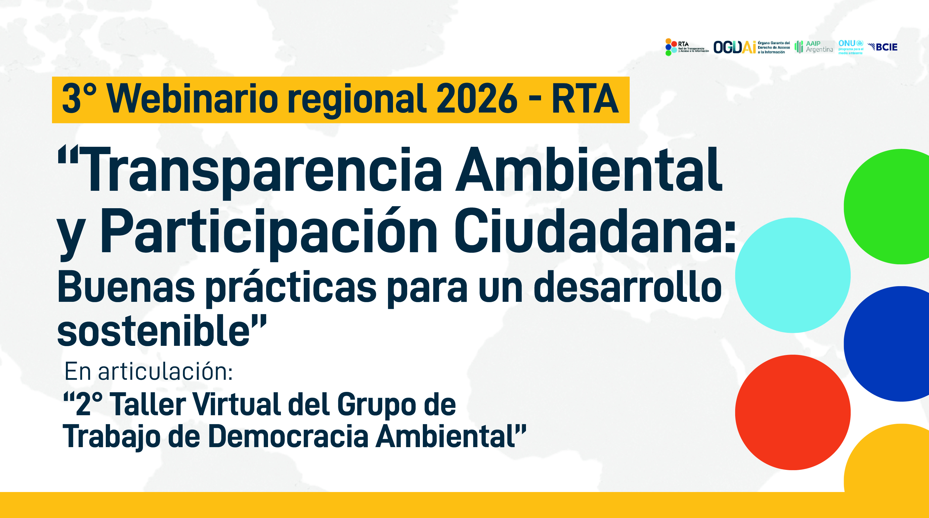 3º Webinario Regional de la RTA 2026 sobre Transparencia Ambiental y Participación Ciudadana