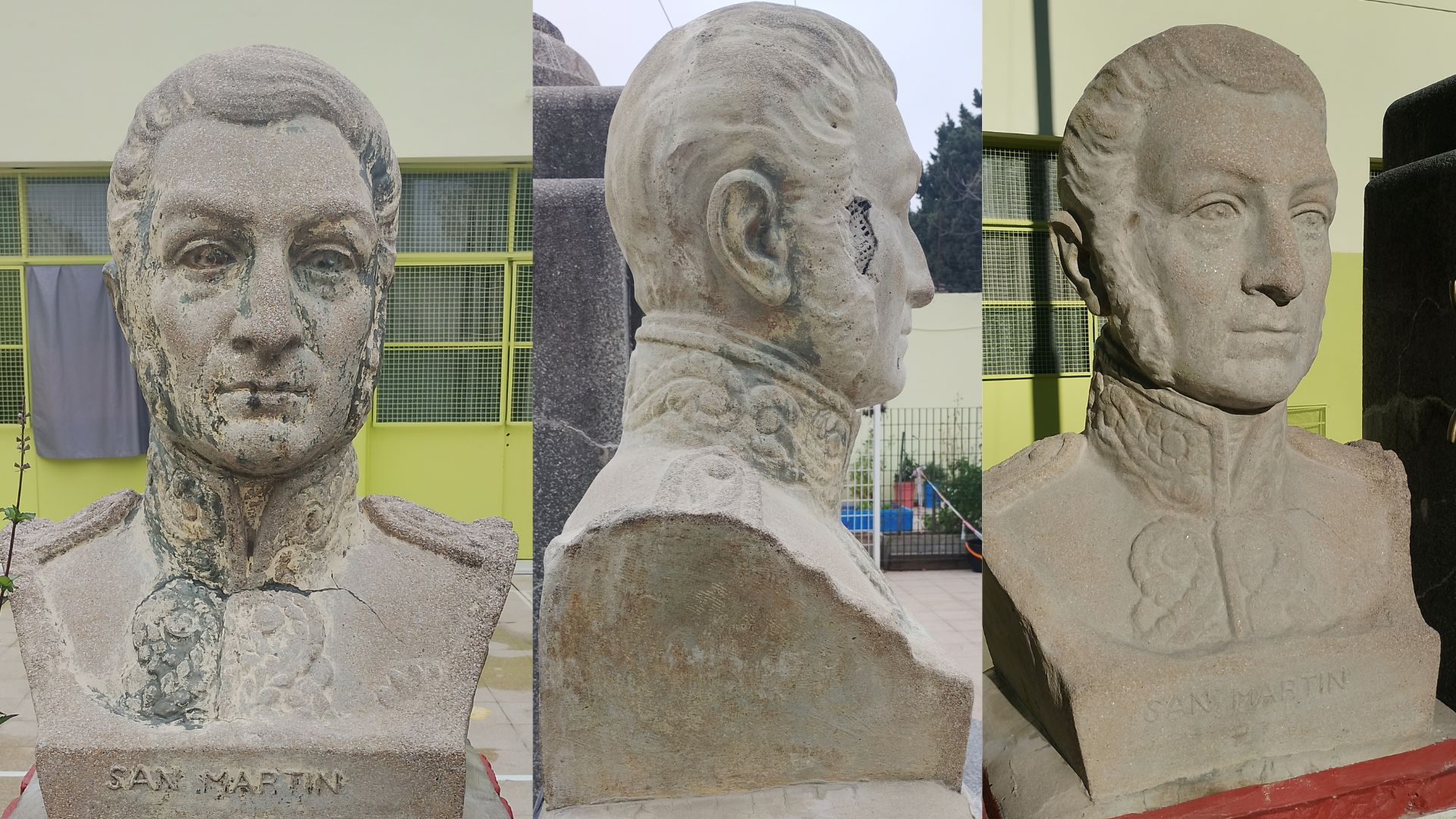 La Escuela N.° 7 «Félix Origone» recupera su patrimonio histórico escultórico