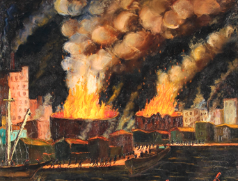 El fuego según Quinquela