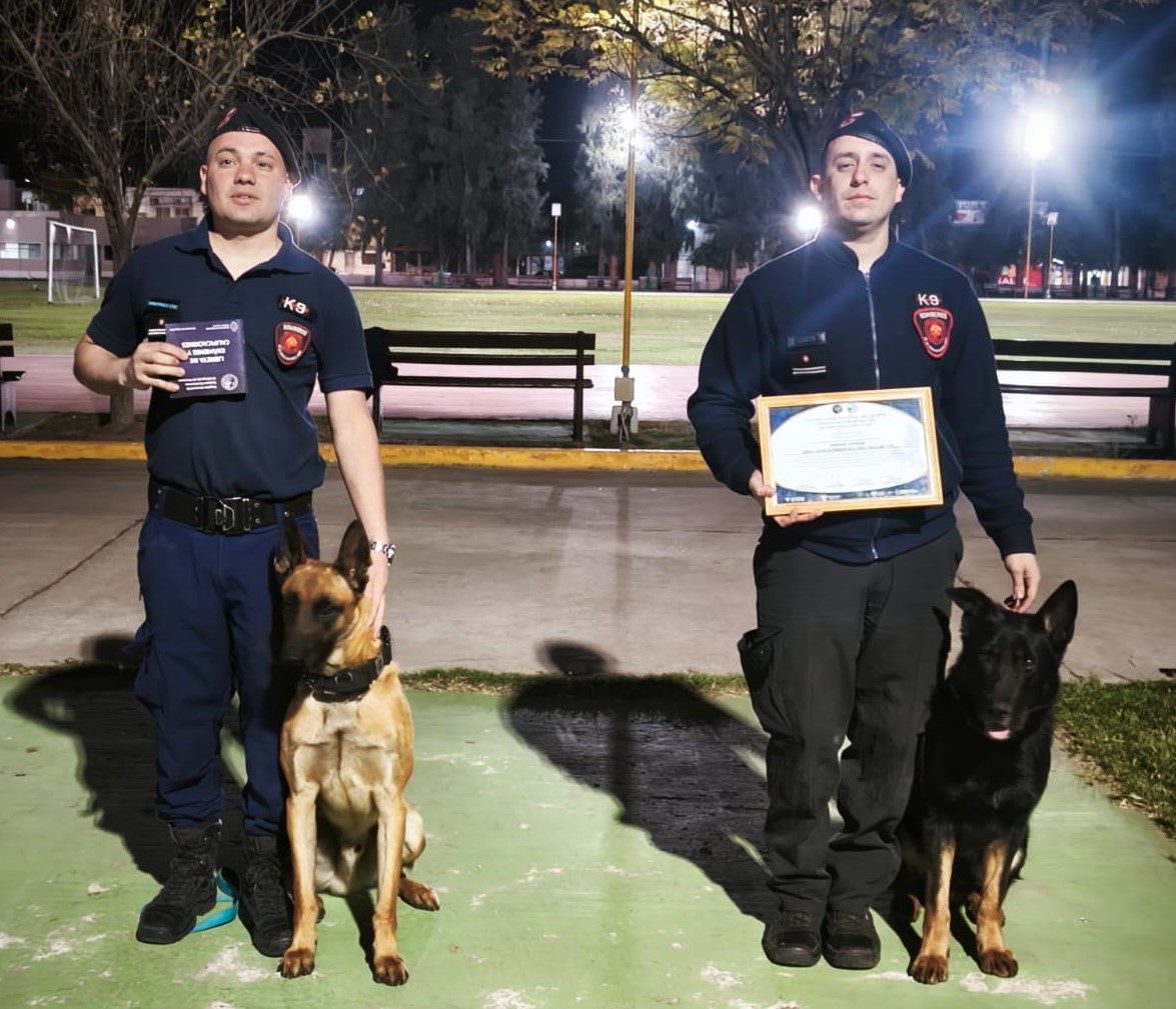 Los Bomberos de la Ciudad participaron de una evaluación cinotécnica en Santiago del Estero