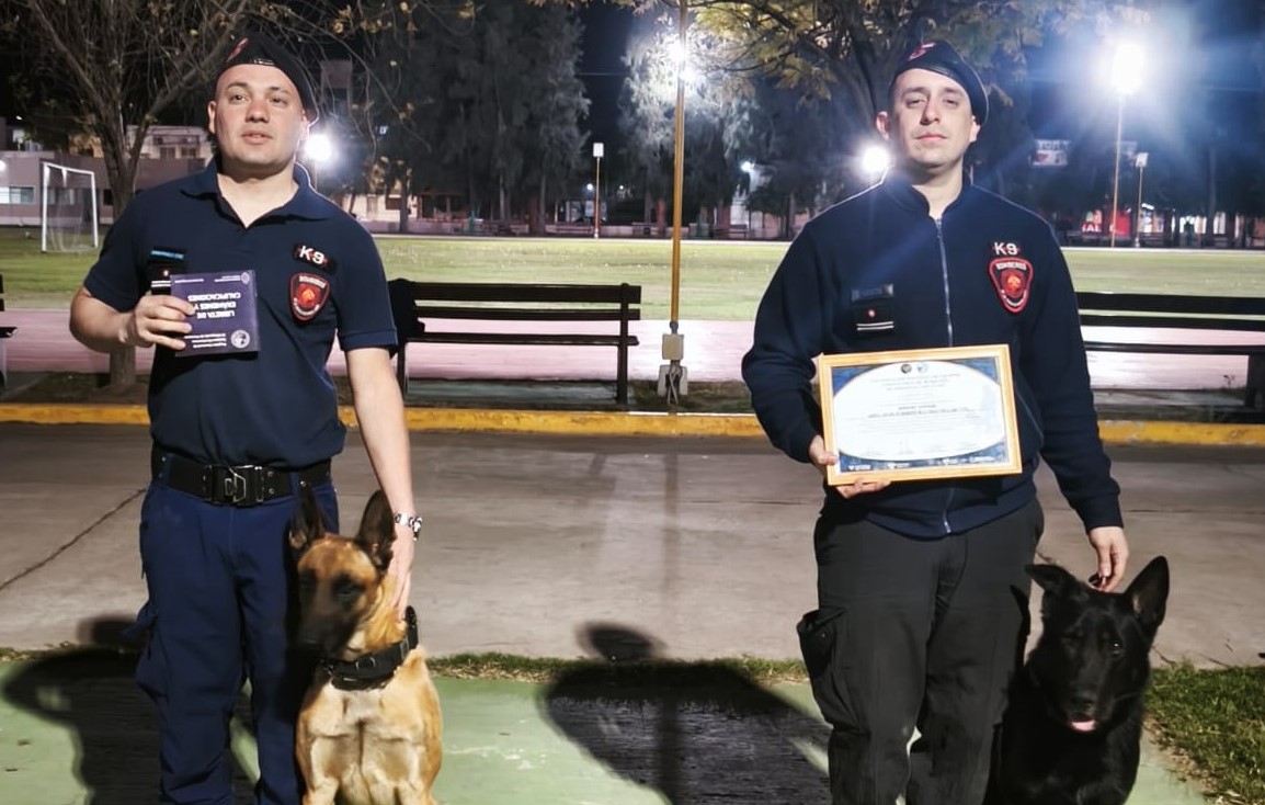 Los Bomberos de la Ciudad participaron de una evaluación cinotécnica en Santiago del Estero