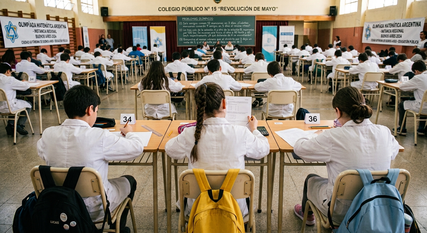 Doce estudiantes de escuelas estatales de la Ciudad compitieron en la instancia regional de la OMA