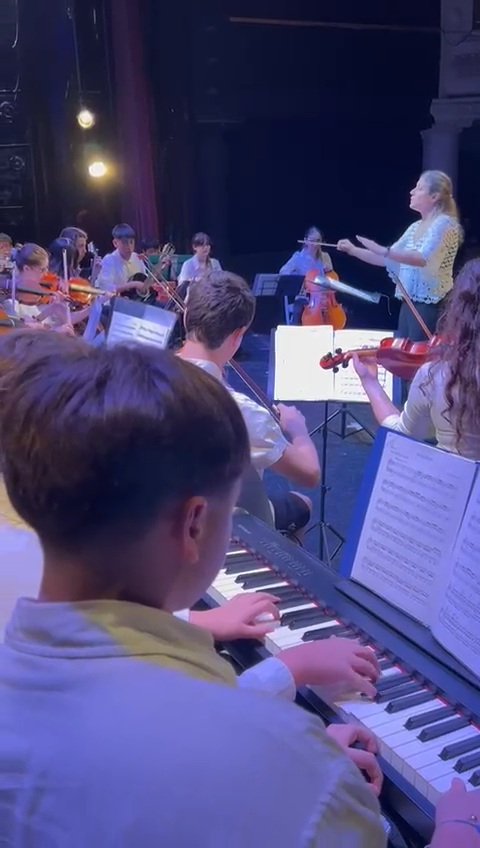 Sala de Ensayo con la Escuela de Música N° 09 en el Museo Saavedra