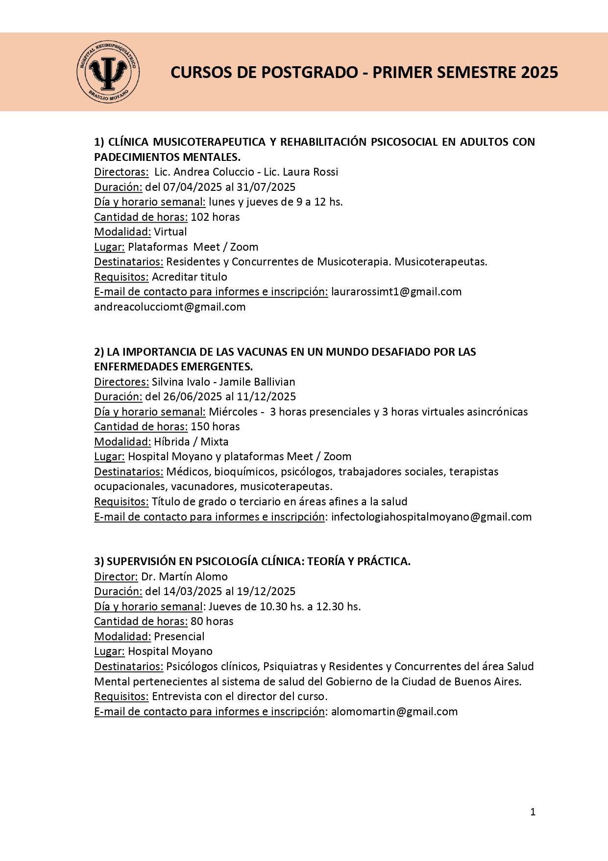 Primer semestre 2025 - 1