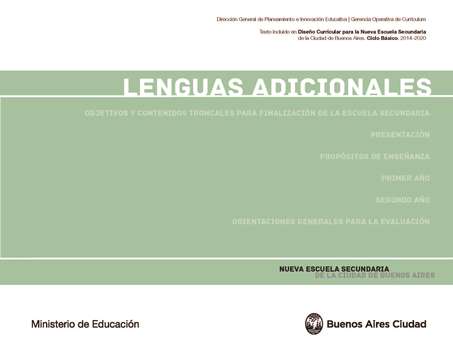 Lenguas Adicionales en el Diseño curricular para la formación general