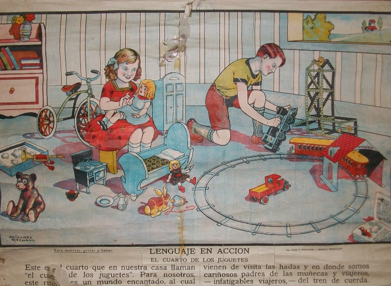 Lámina “Lenguaje en acción”. Editorial Kapelusz, Buenos Aires