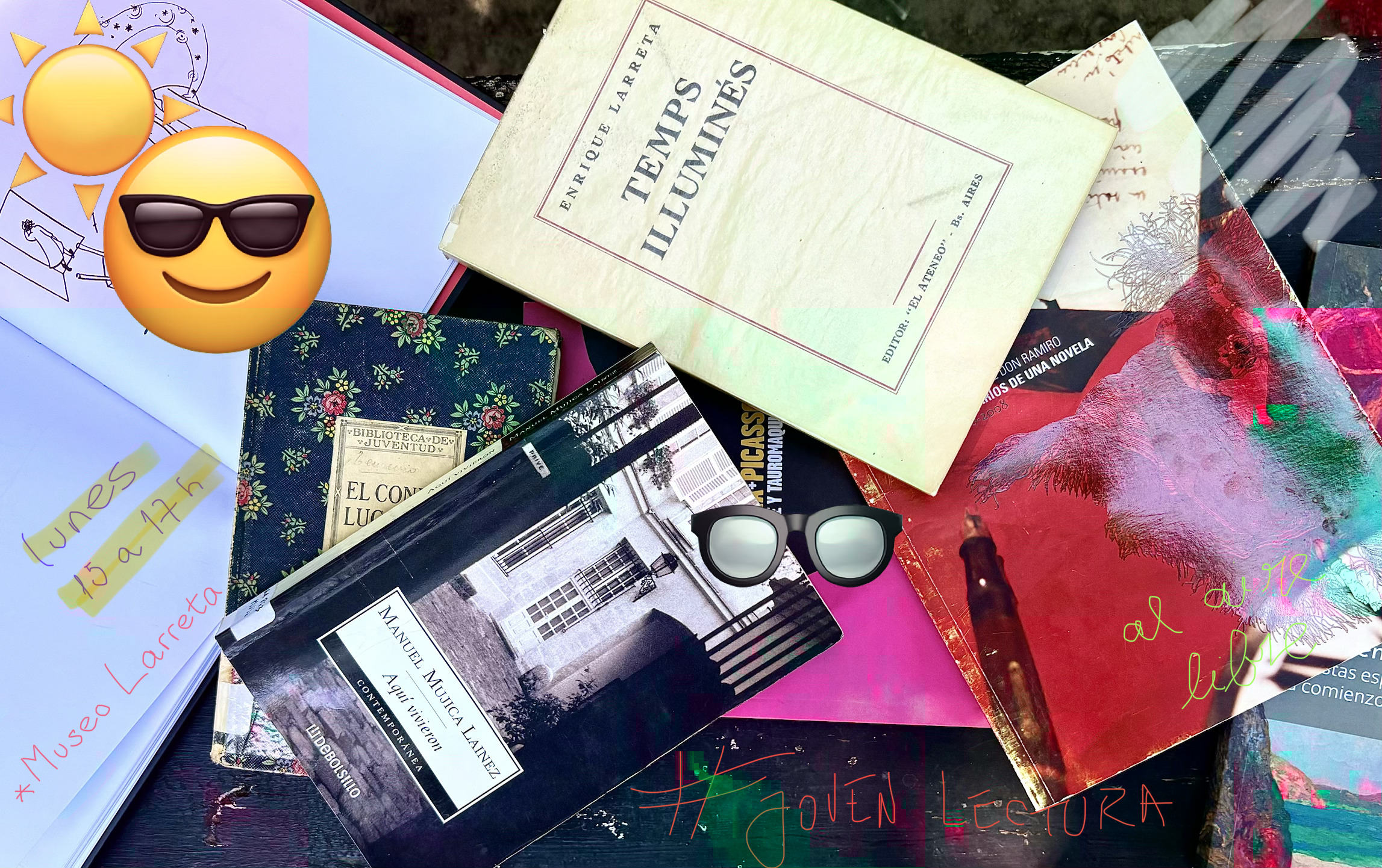 joven lectura al aire libre