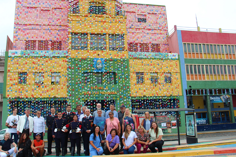 Fachada intervenida el 1 de marzo 2024