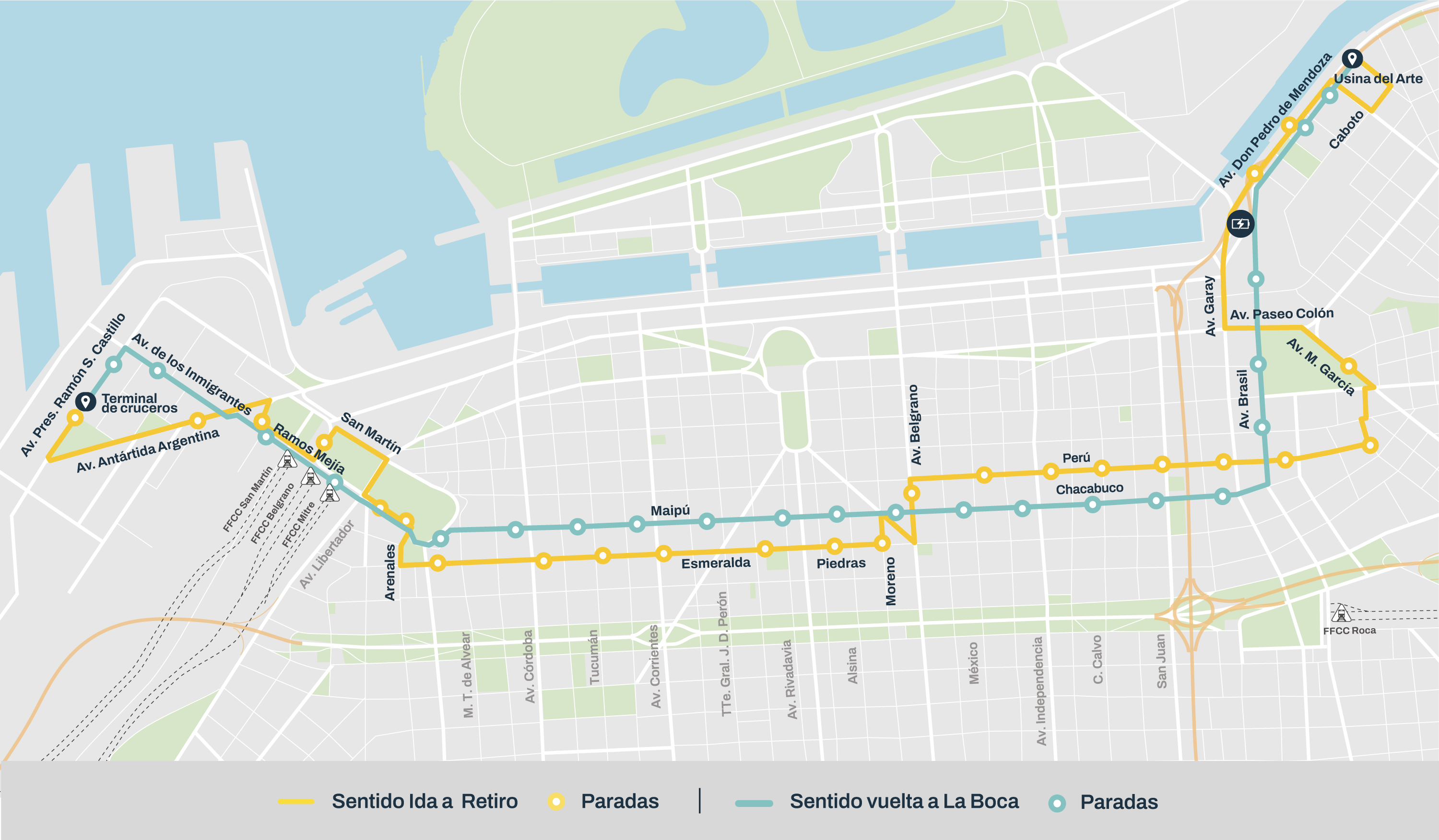 recorrido bus electrico