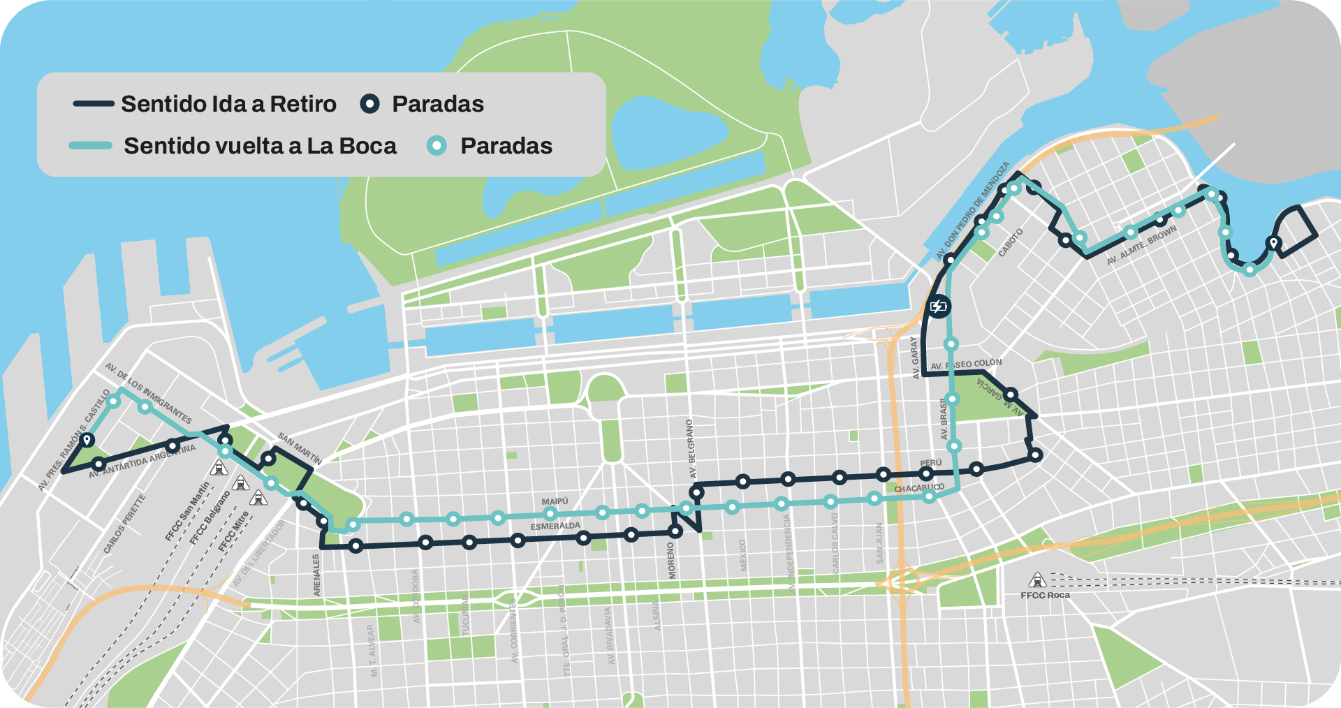 mapa bus electrico