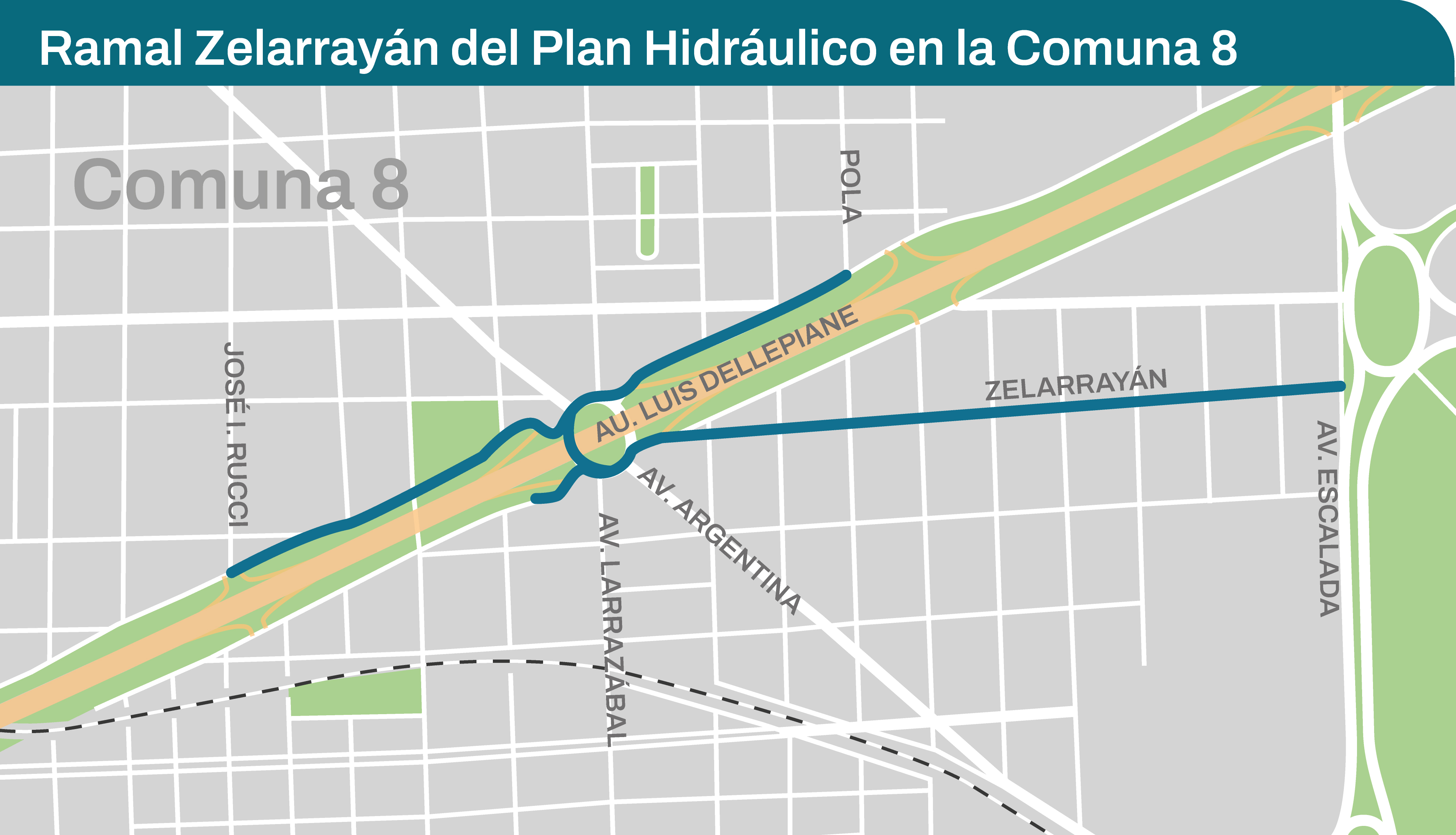 mapa ramales zelarrayán y dellepiane norte