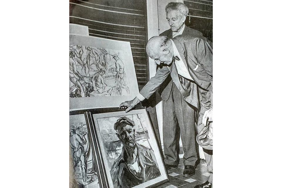 Quinquela en el Atelier de Ciocchini