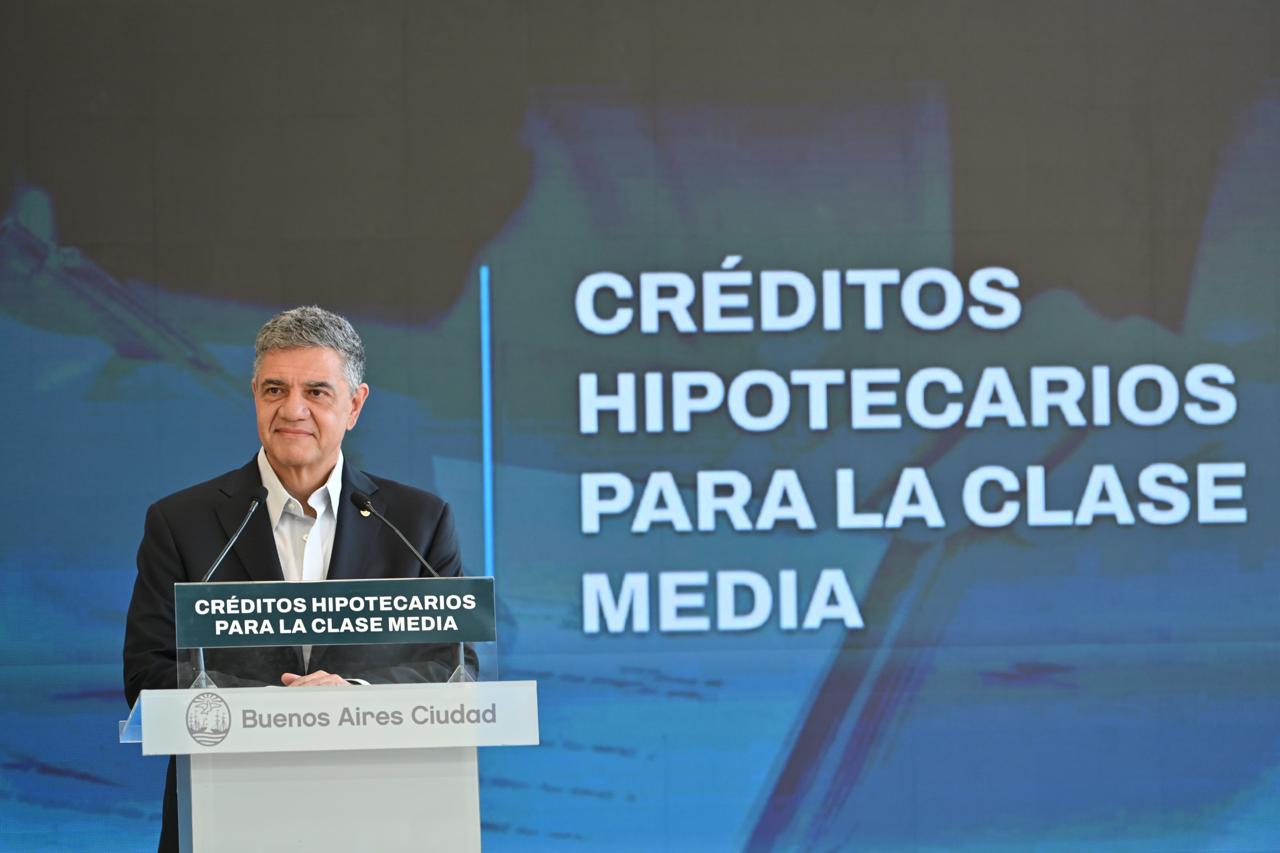 Jorge Macri, en el anuncio de medidas para que la clase media pueda acceder a su primera vivienda