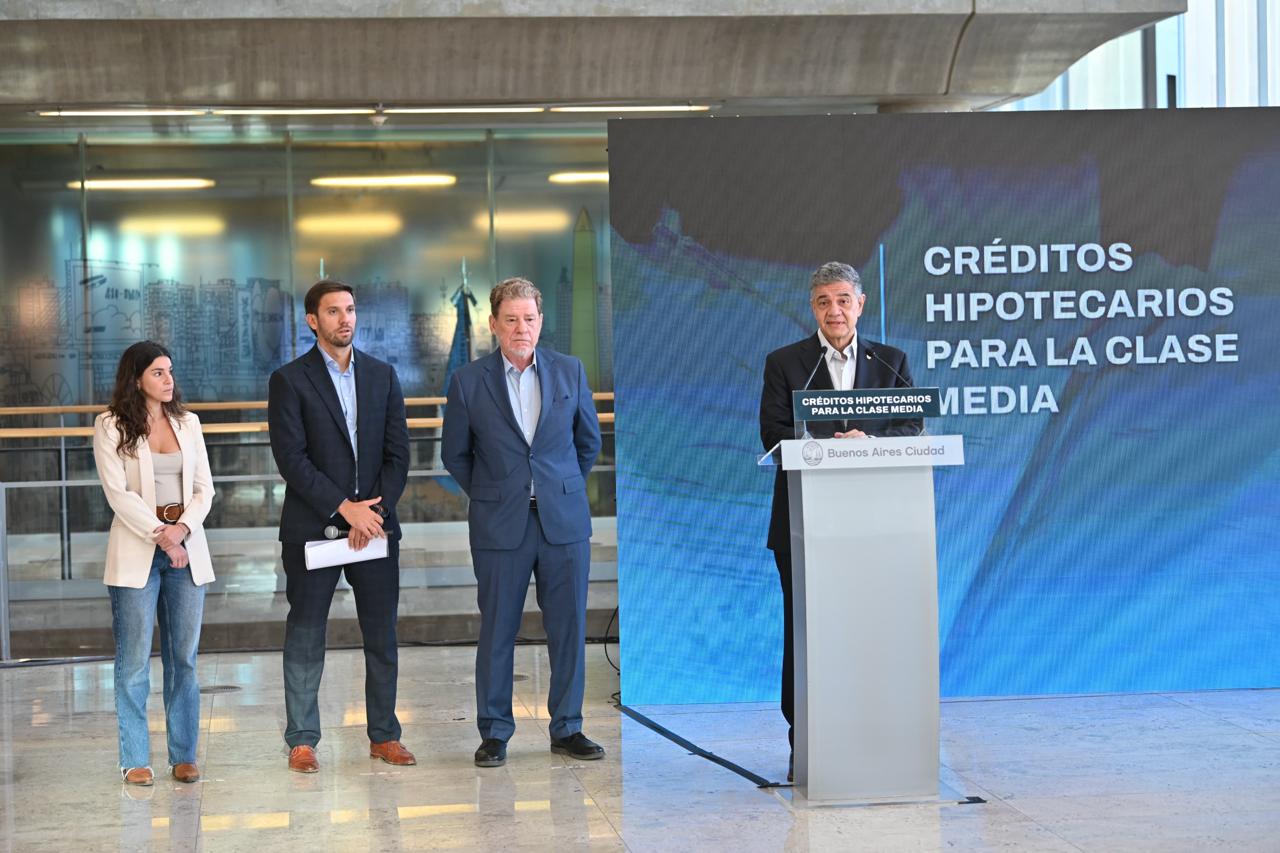 Jorge Macri, en el anuncio de medidas para que la clase media pueda acceder a su primera vivienda