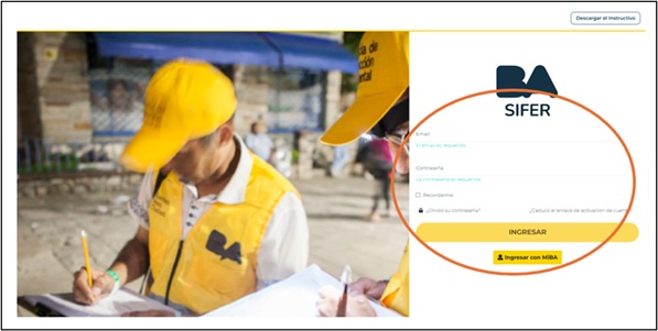 imagen de acceso a sifer