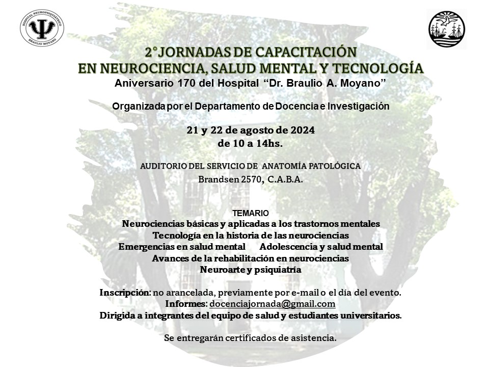  2° Jornadas de Capacitación en Neurociencia, Salud Mental y Tecnología