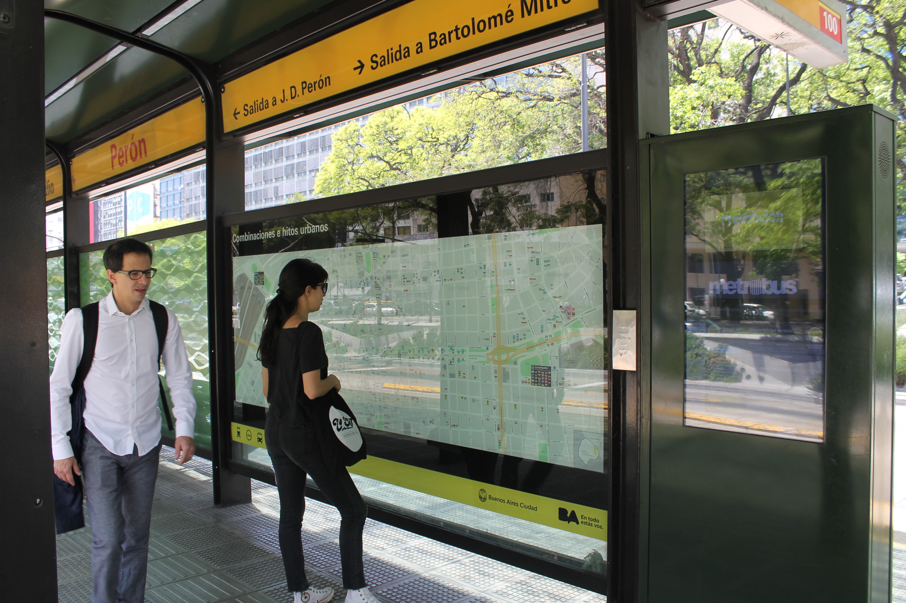 mapa en parador de metrobus