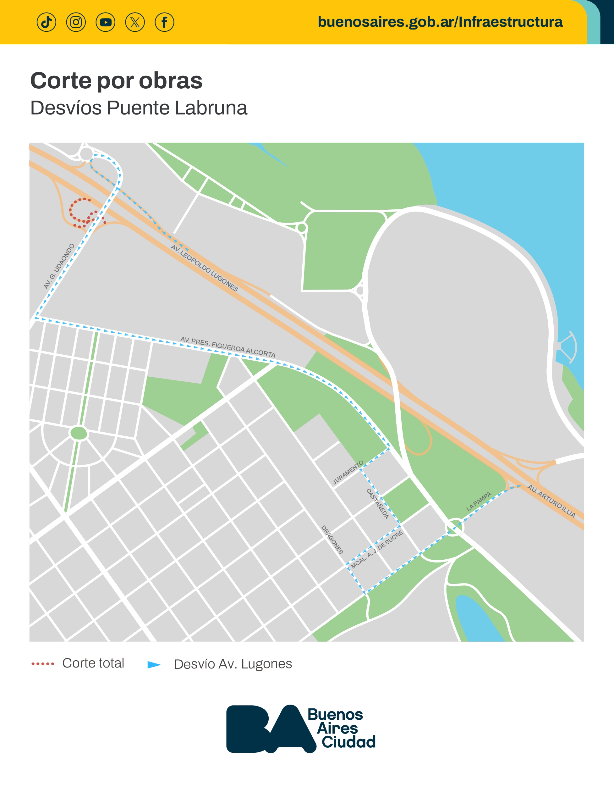 Cortes en Puente Labruna