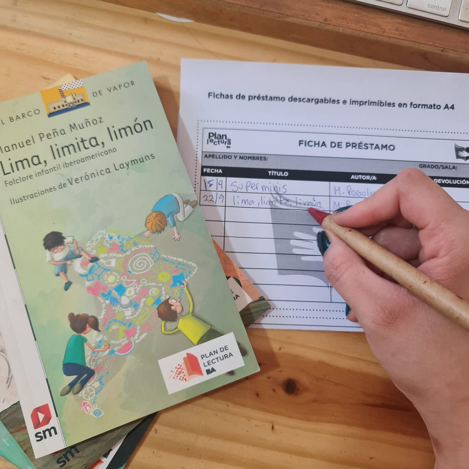 Fotografía de la Ficha de prestamo